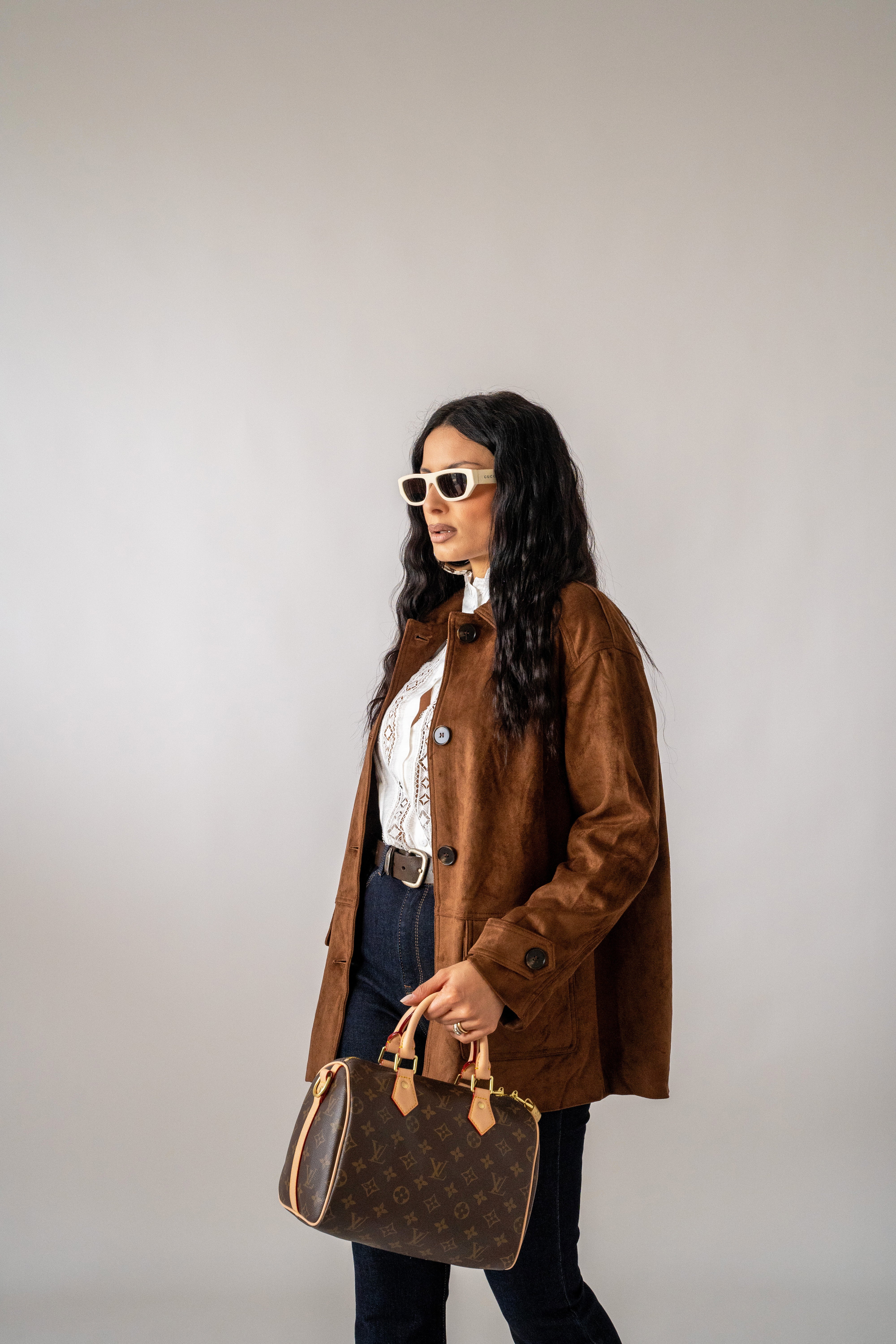Blazer In Camoscio Brown