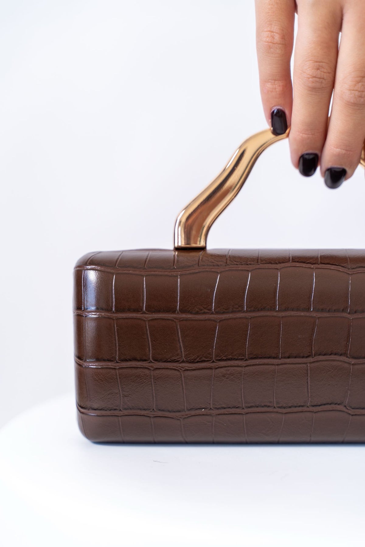 Clutch Crocodrile Brown