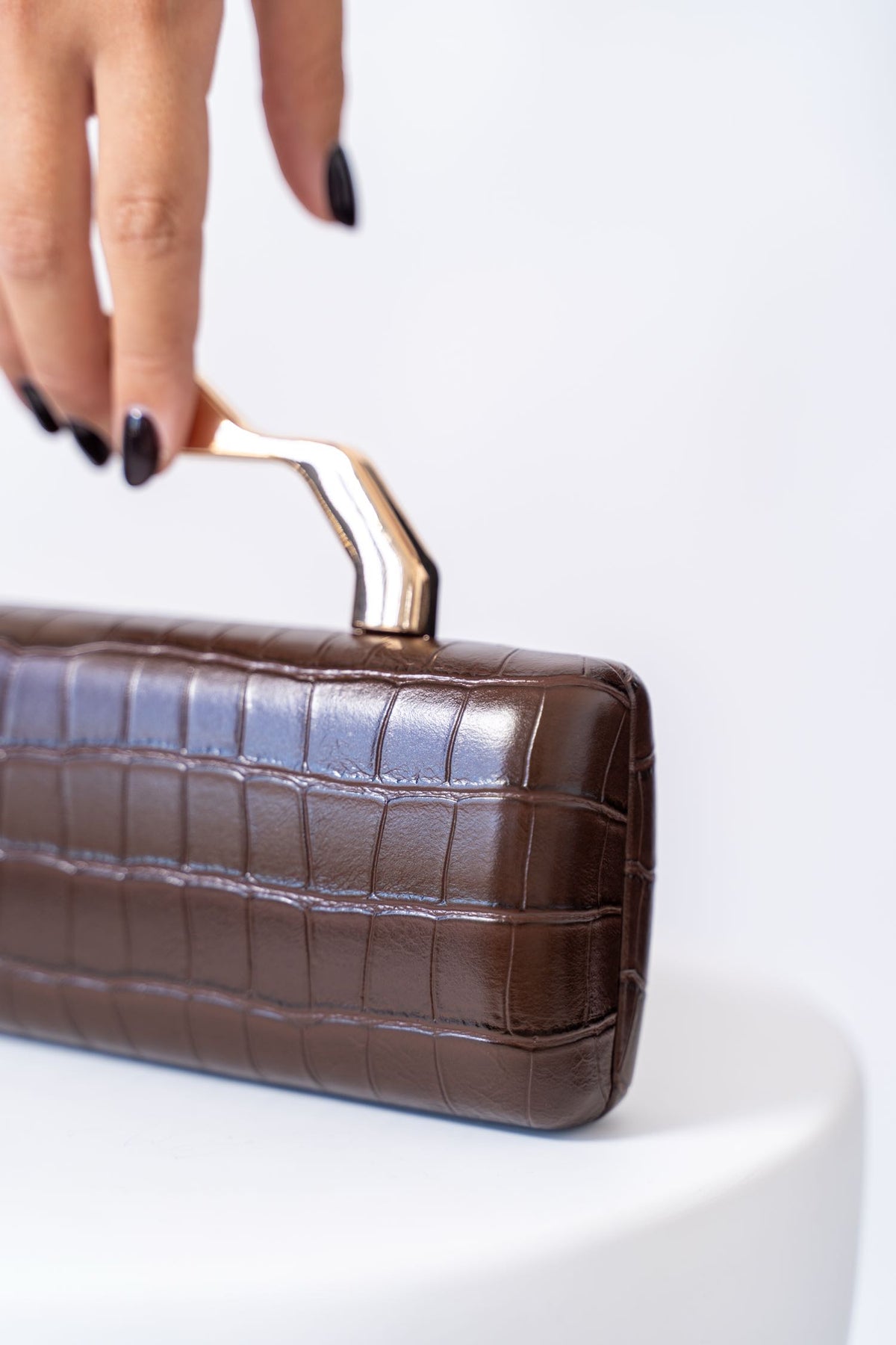 Clutch Crocodrile Brown