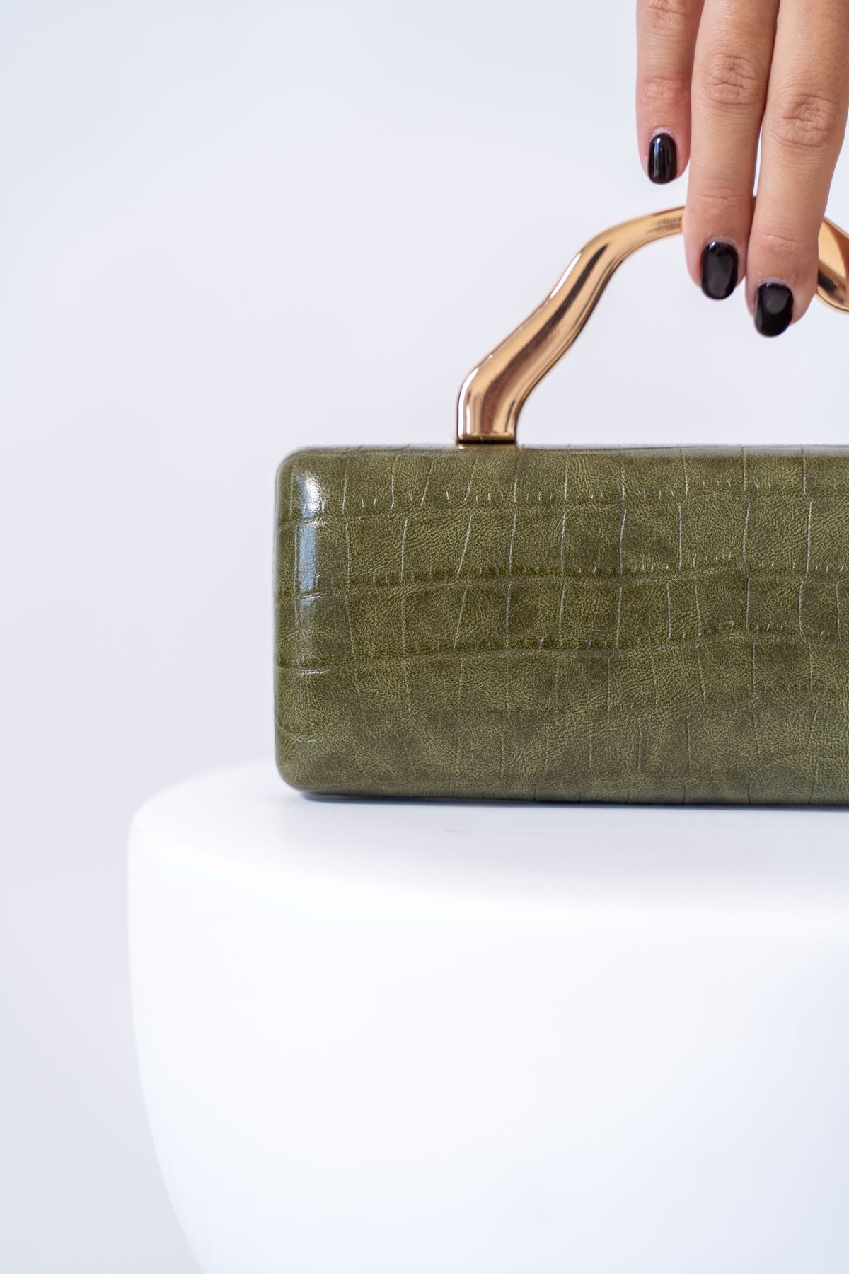 Clutch Crocodrile Green