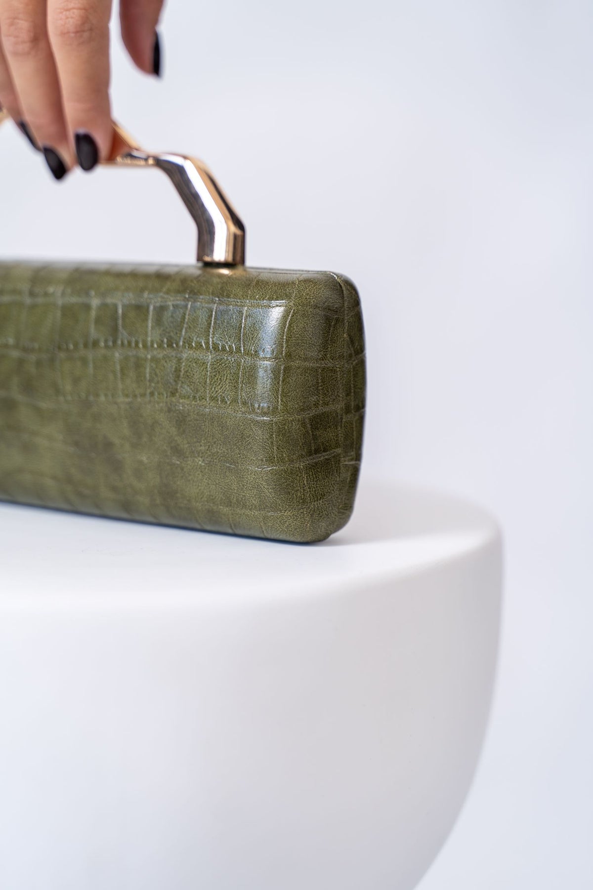 Clutch Crocodrile Green