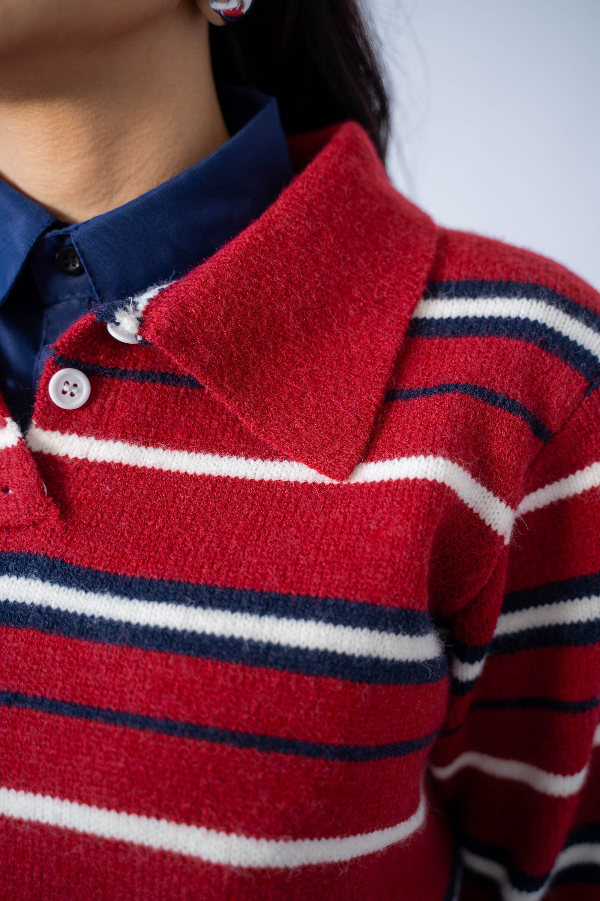 Maglione A Righe Red