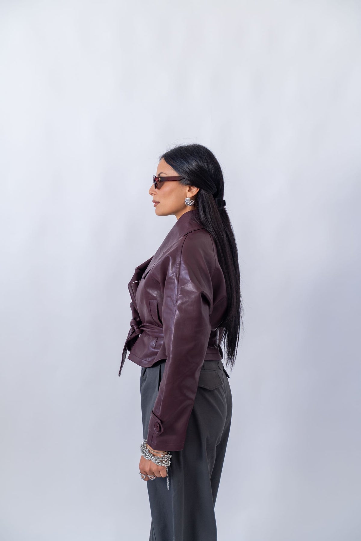 Giubbino Ecopelle Crop