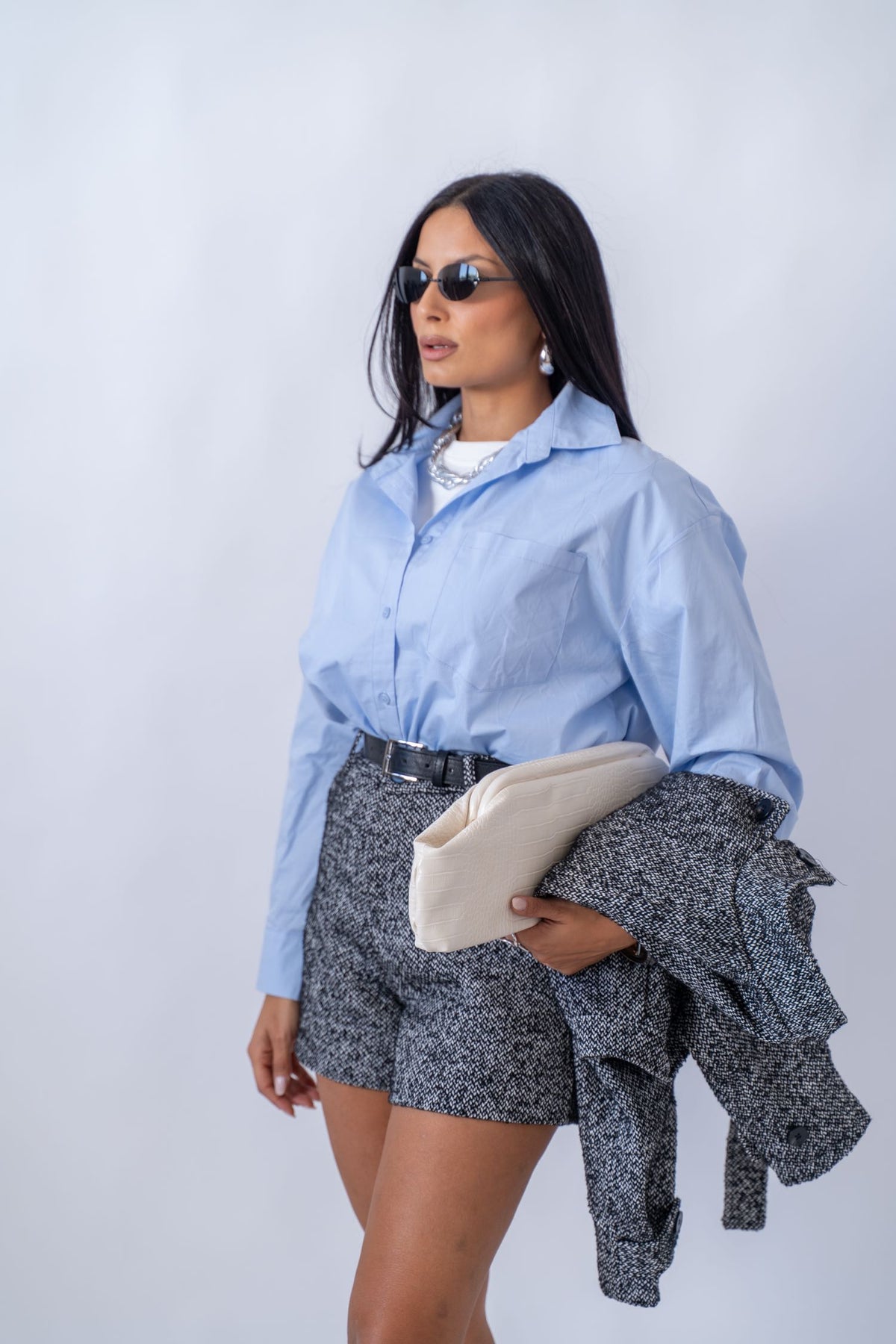 Camicia Over Azzurro