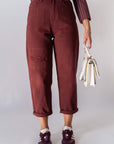Jeans Slouchy Bordeaux