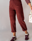 Jeans Slouchy Bordeaux