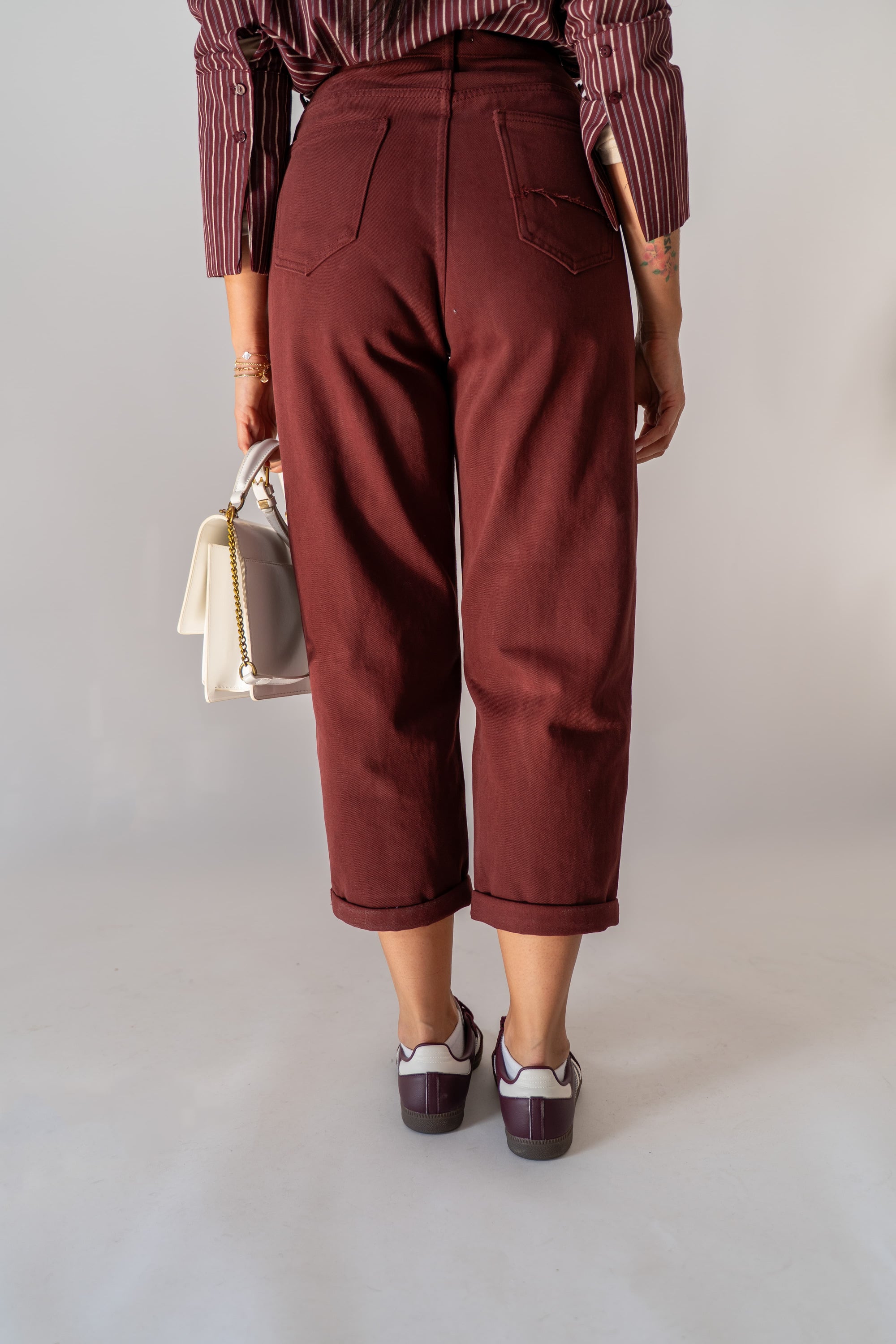 Jeans Slouchy Bordeaux