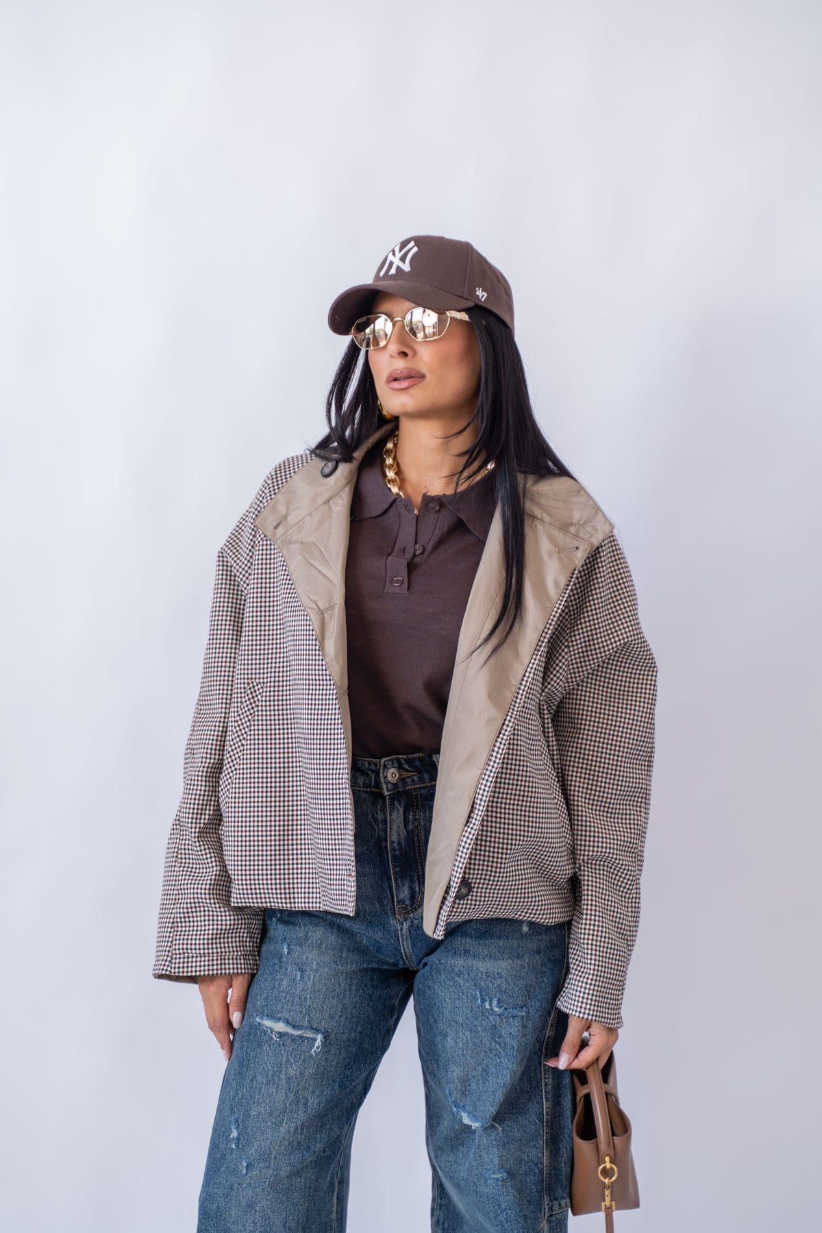 Giubbino Bomber Double Face Mud