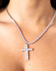 Collana Croce E Strass