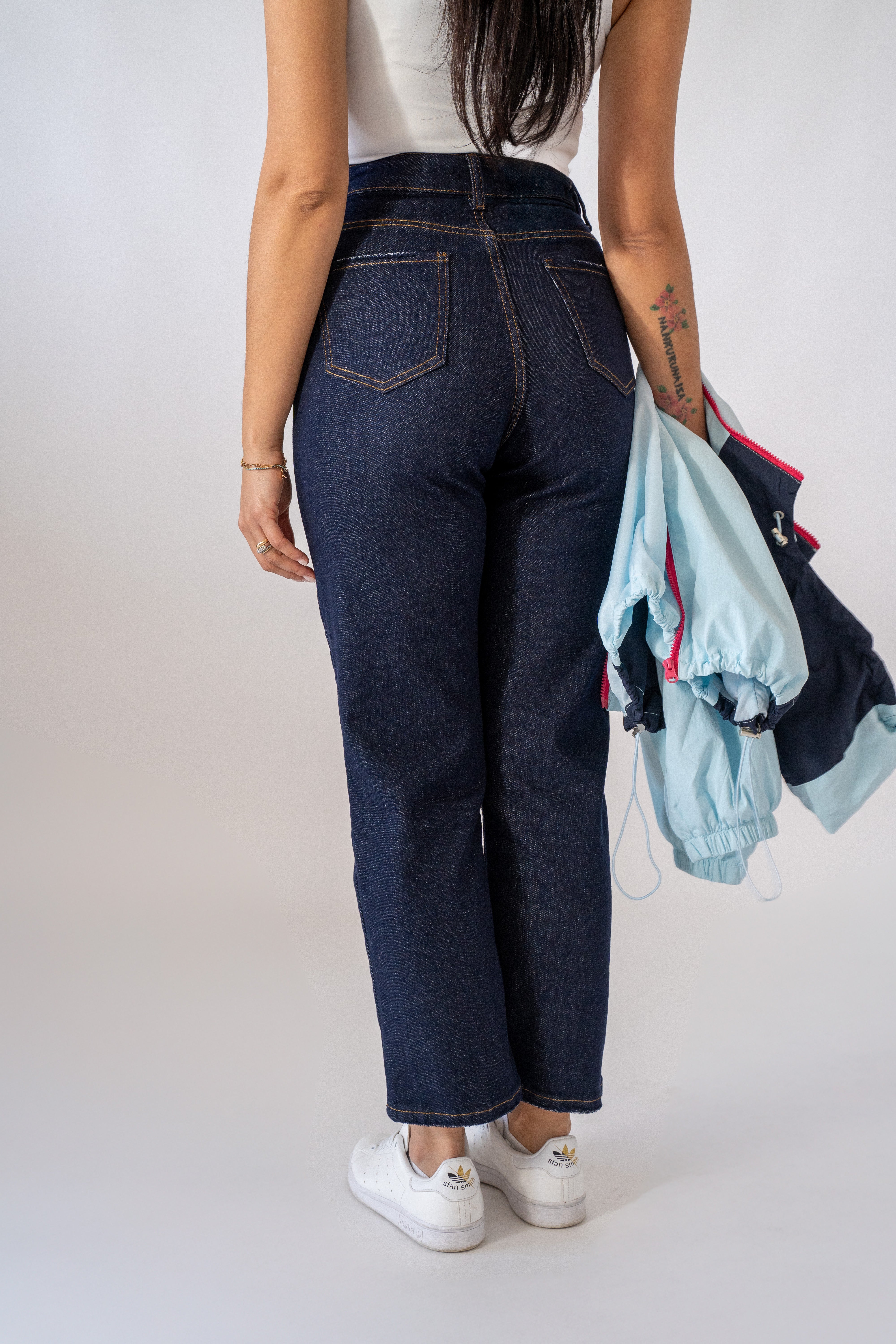 Jeans Gamba Dritta Denim Blu