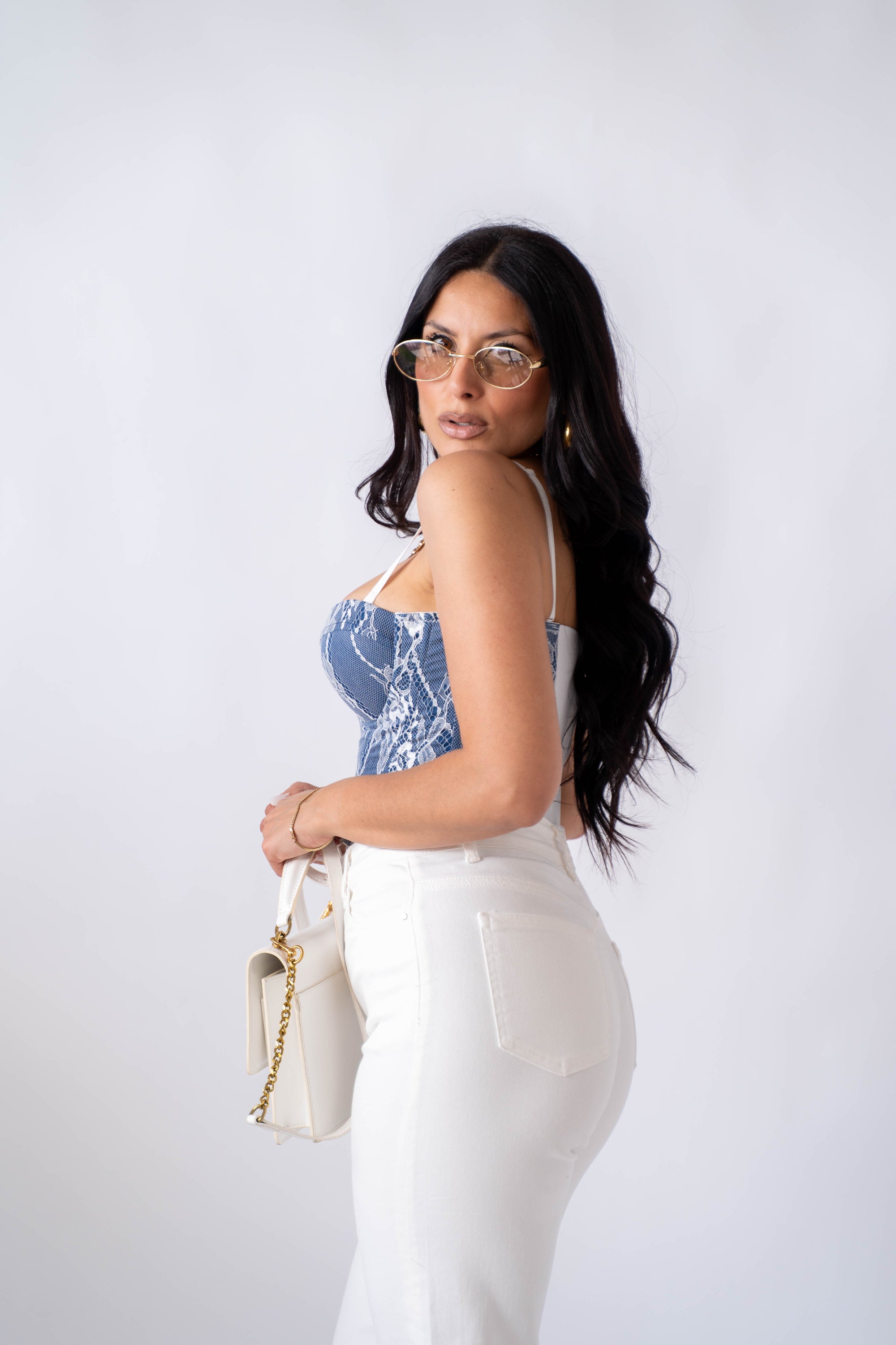 Corpetto Denim Flowers - Stylish Moda