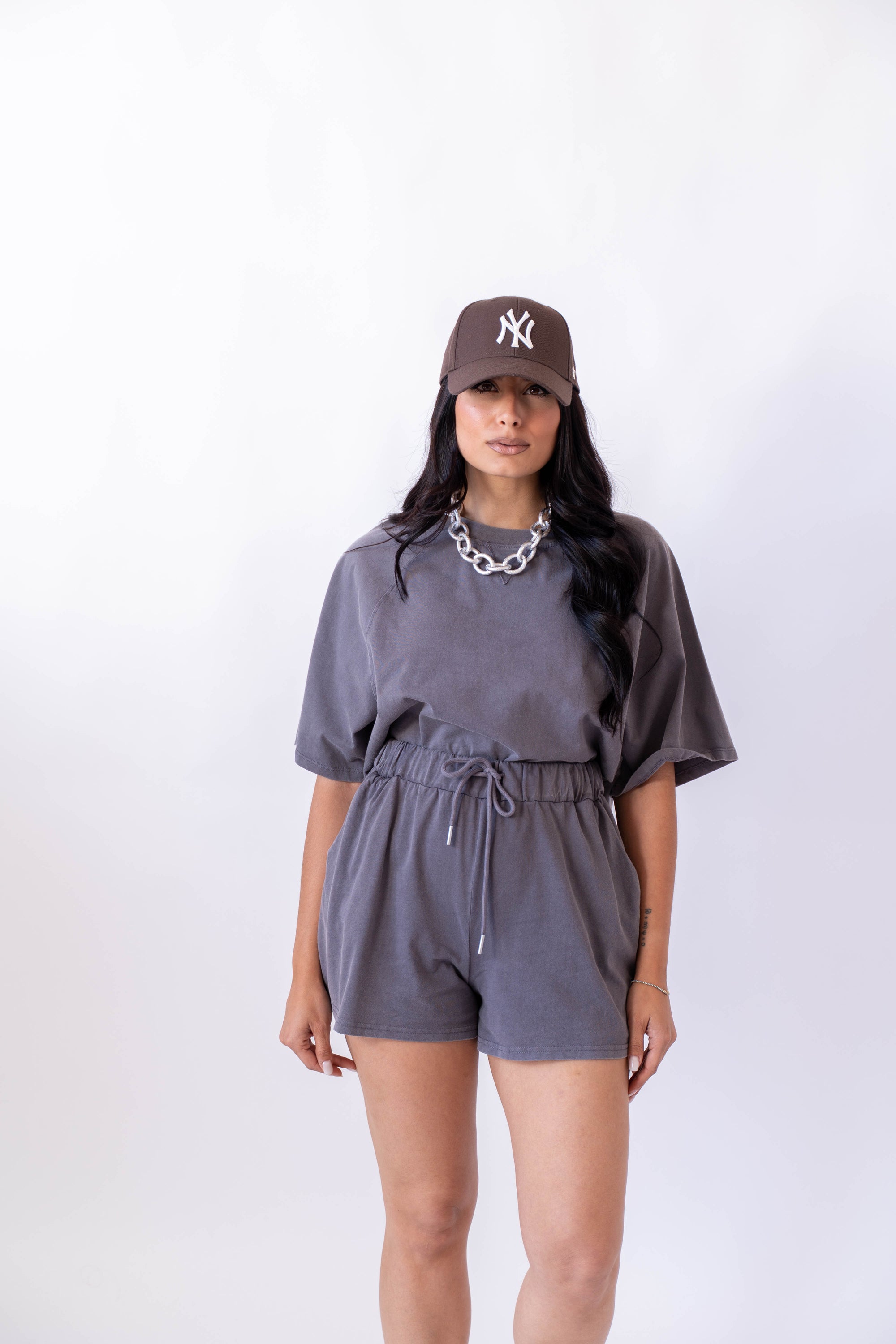 Coordinato Maglia Crop E Shorts