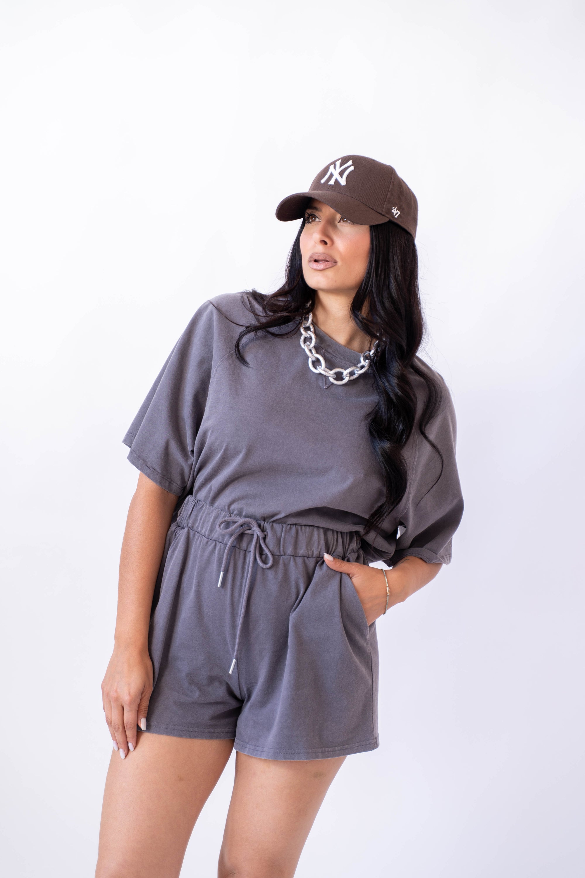 Coordinato Maglia Crop E Shorts