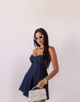 Pre ORDER Mini Dress In Denim - Stylish Moda