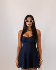 Pre ORDER Mini Dress In Denim - Stylish Moda