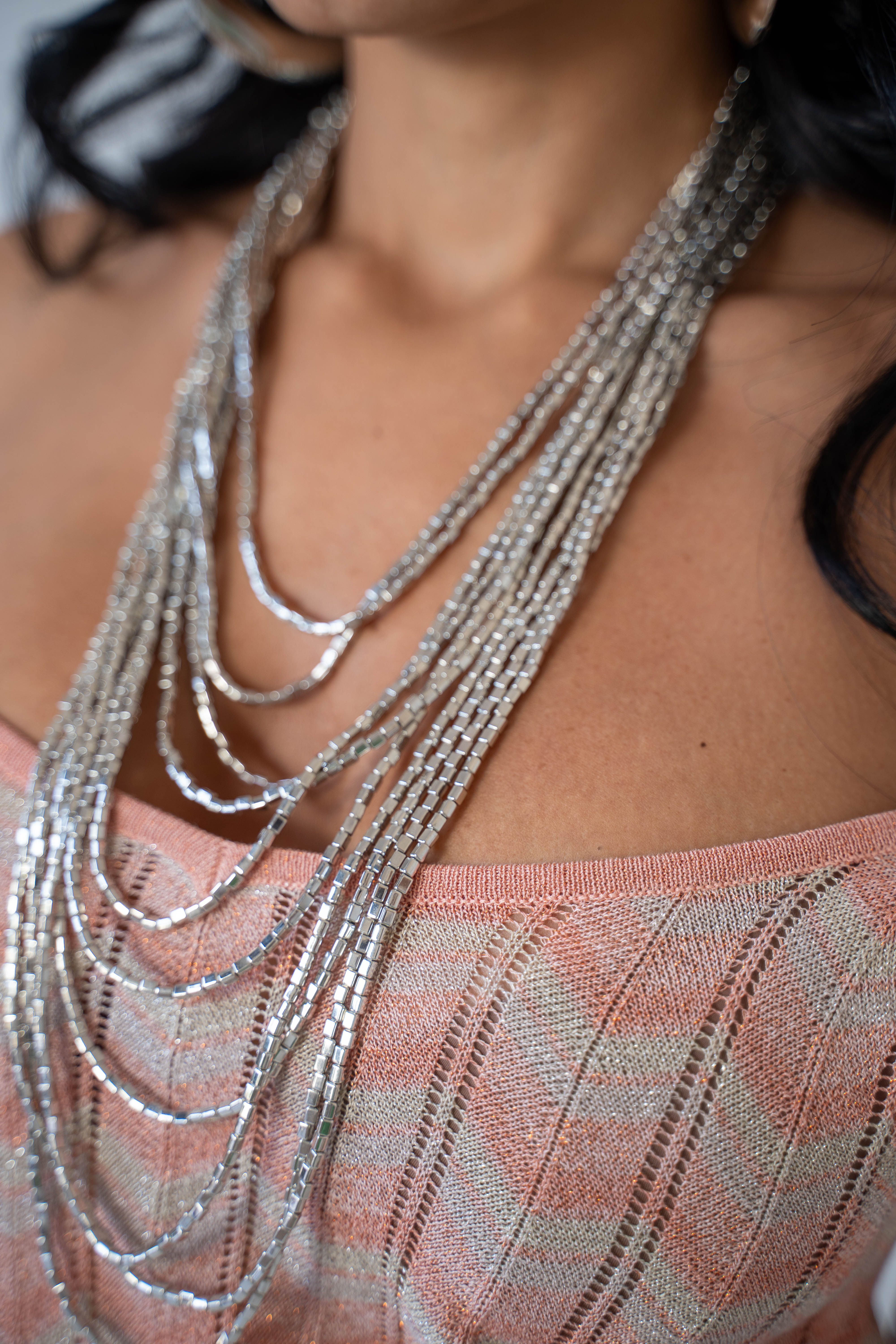 Collana Multifilo Silver