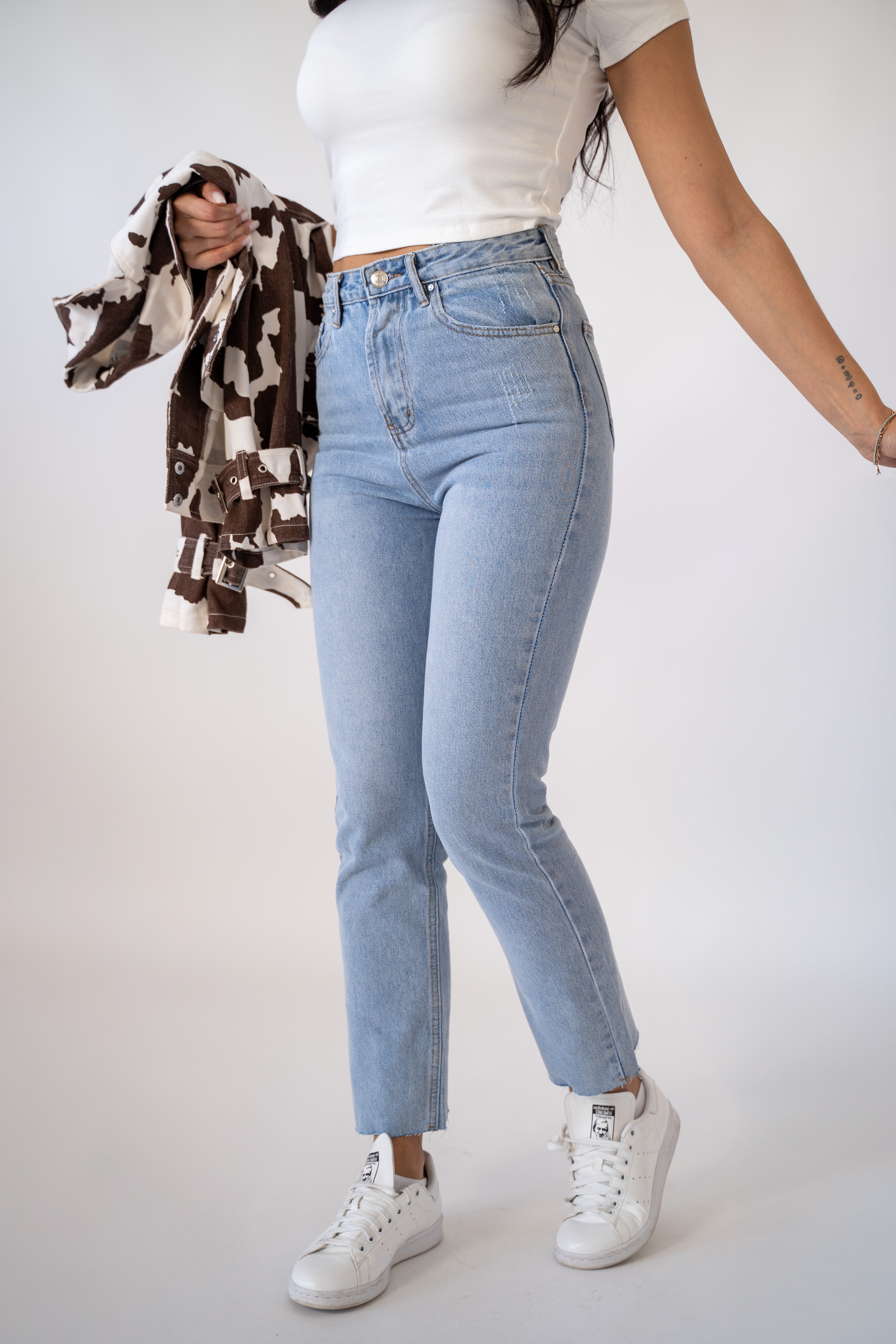 Jeans Straight Orlo Taglio Vivo
