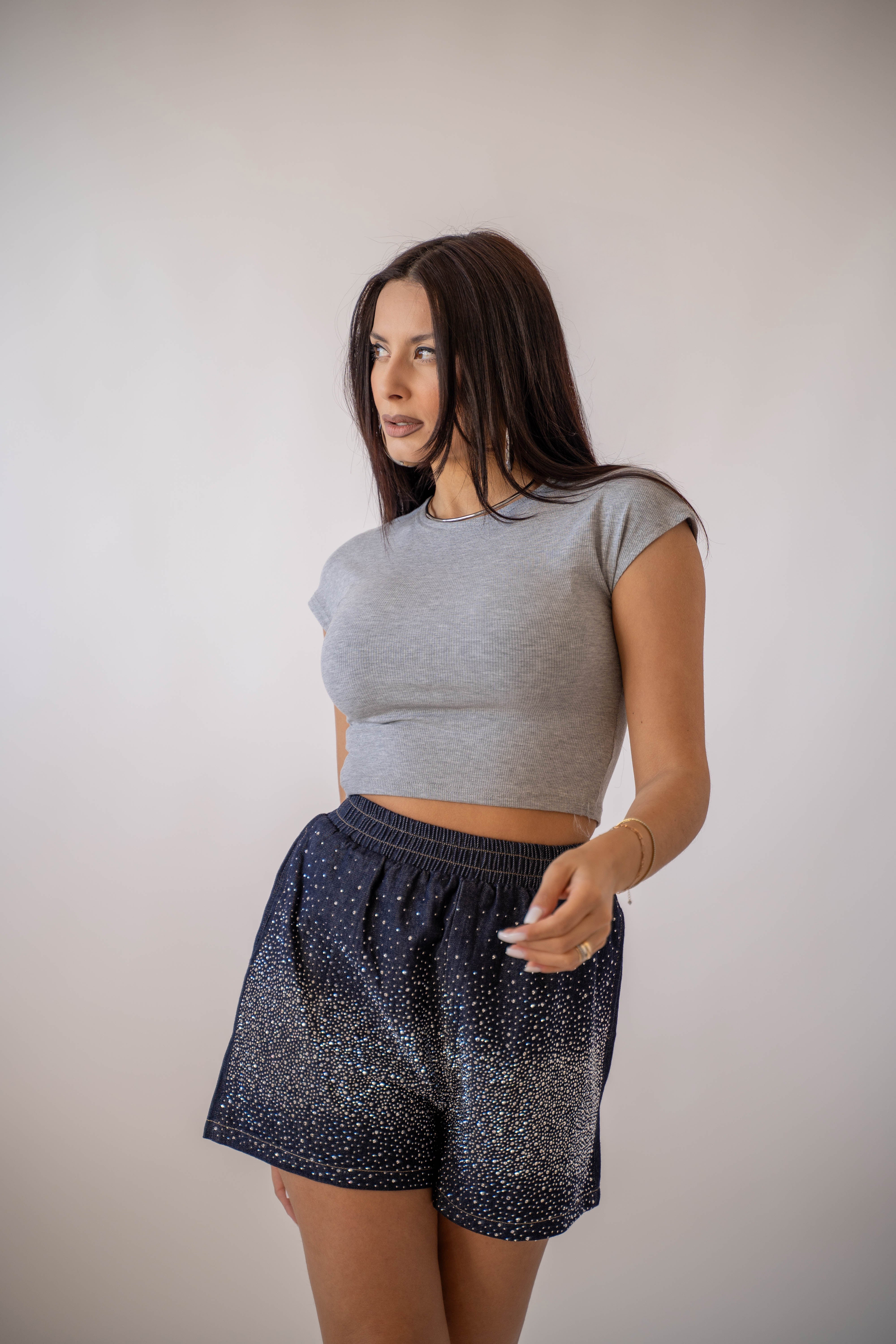 Maglia Crop Grey
