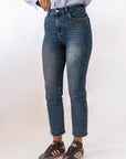 Jeans Straight Orlo Taglio Vivo