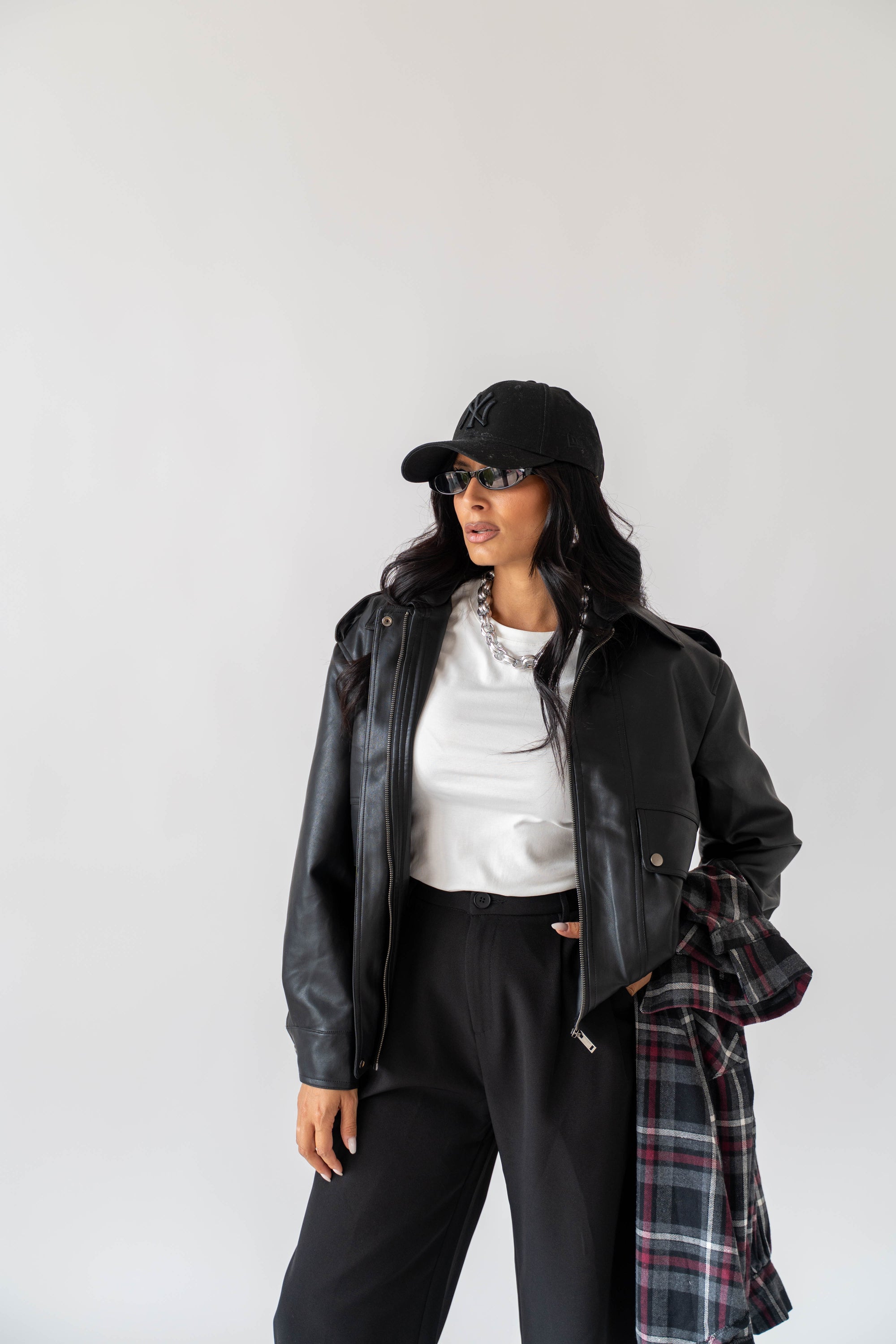 Giubbotto In Ecopelle Black
