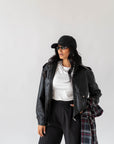Giubbotto In Ecopelle Black