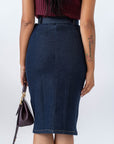 Gonna Longuette In Denim