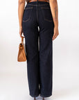 Jeans Wide Leg Denim Blu