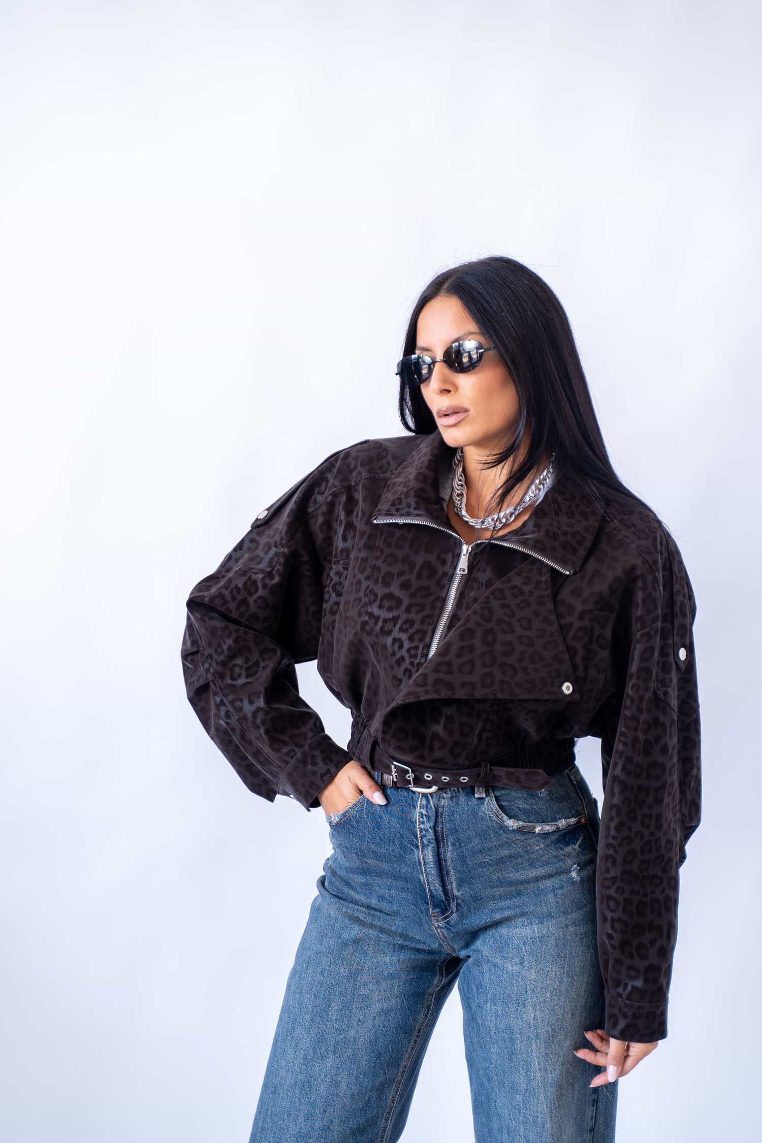 Chiodo Crop Maculato