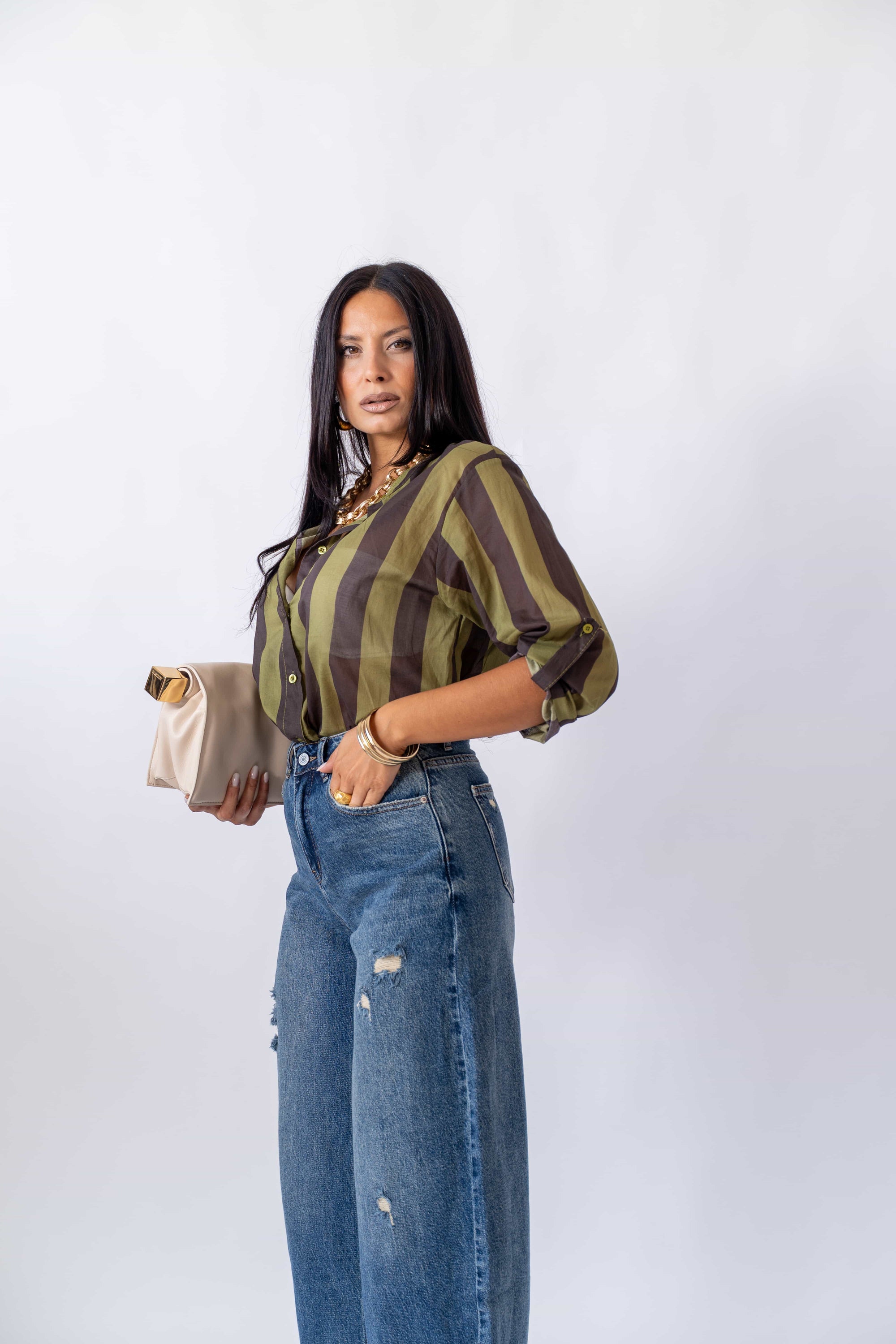 Camicia Line Green