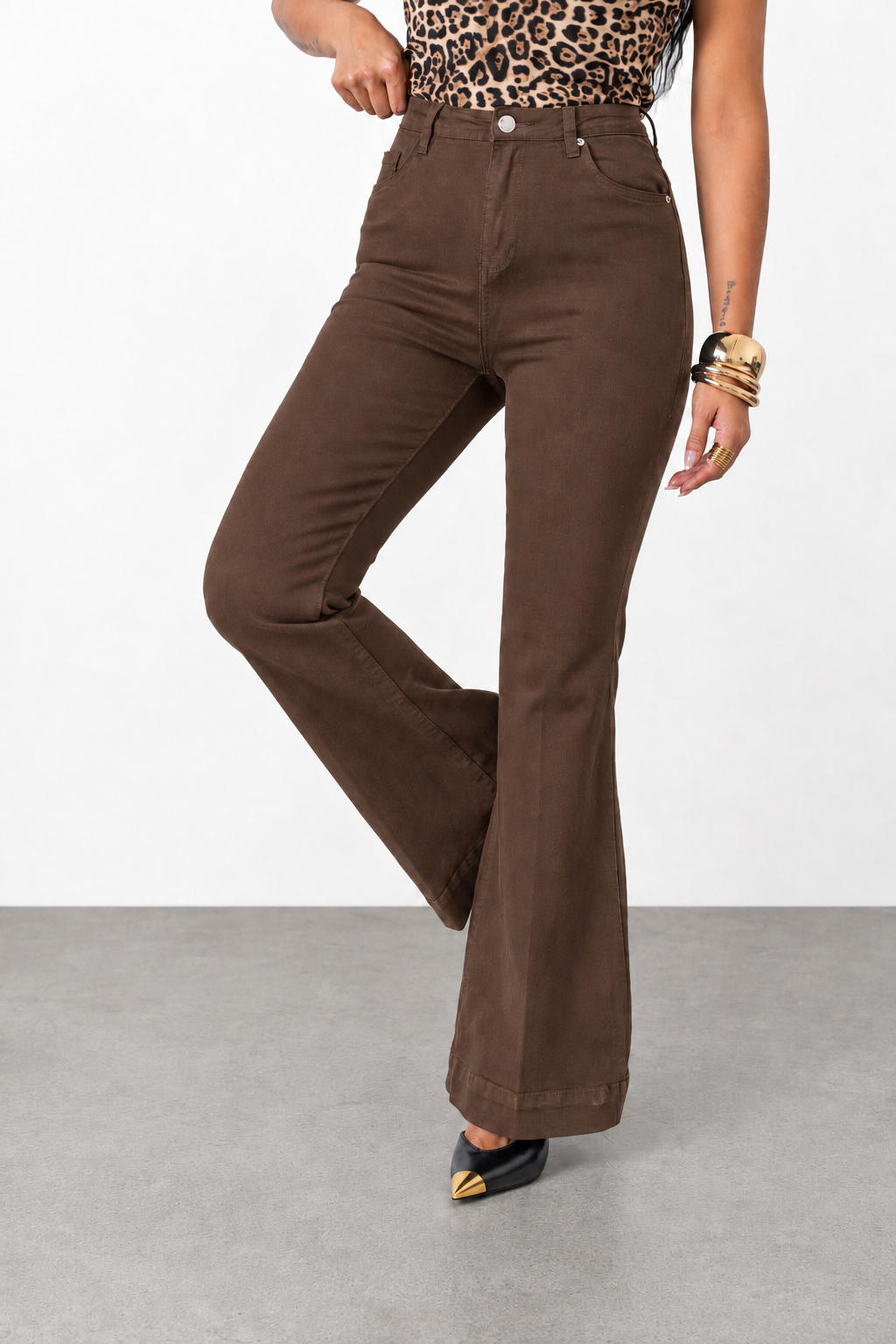 Jeans Flare Brown