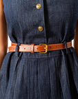Mini Dress Denim Plissè