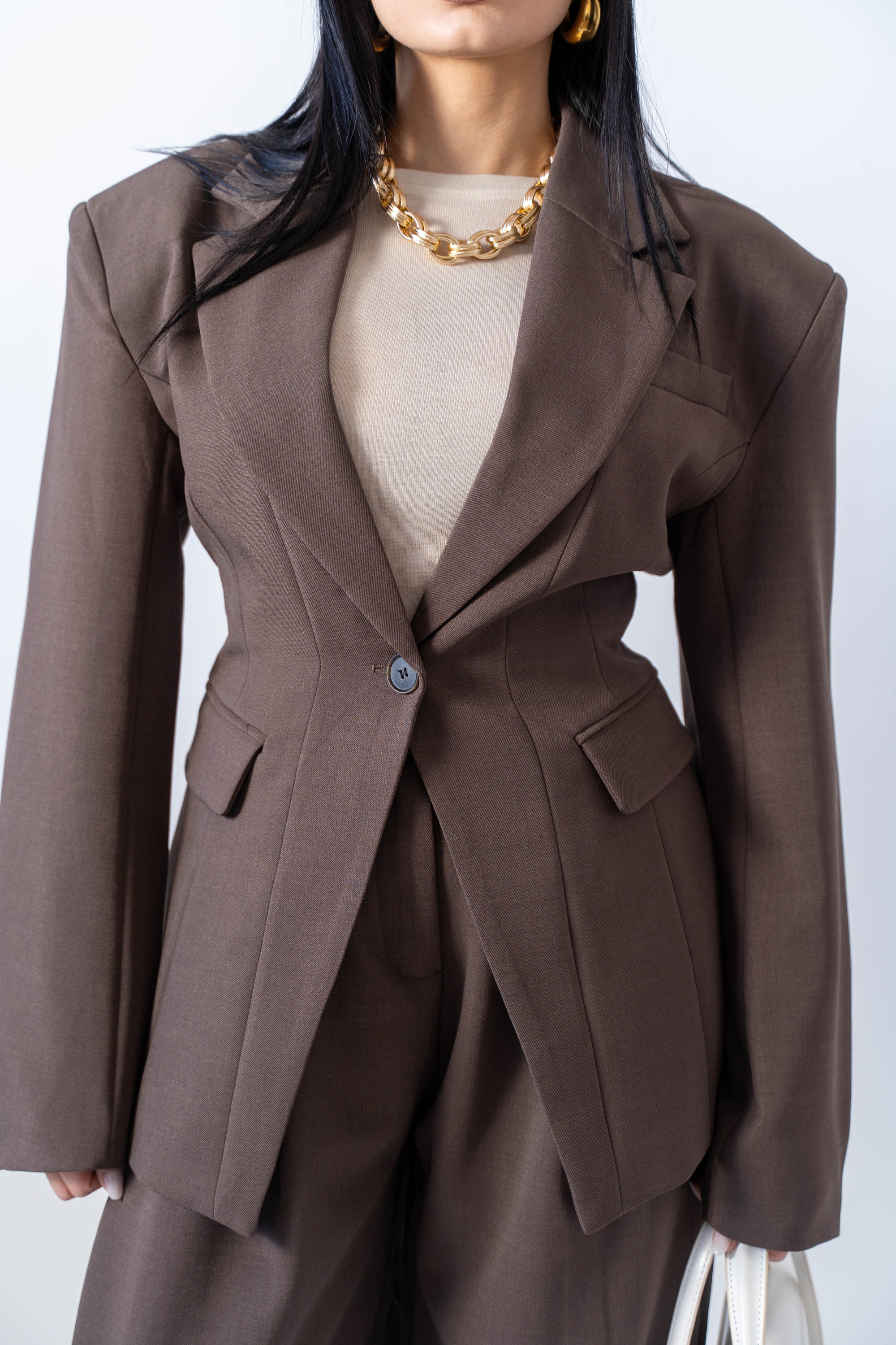 Giacca Avvitata Brown - Stylish Moda