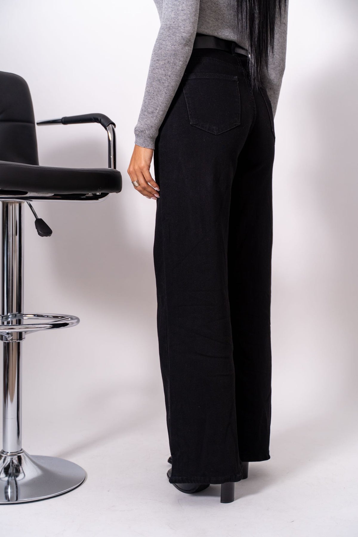 Jeans Wide Leg Black