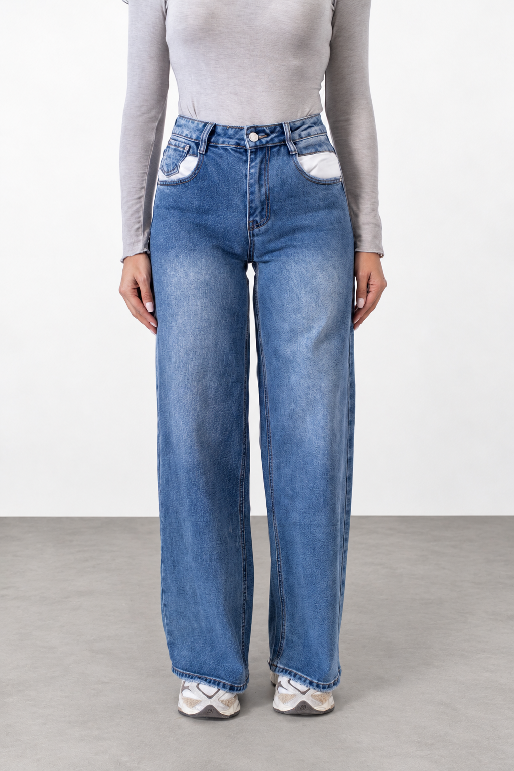 Jeans White Pocket