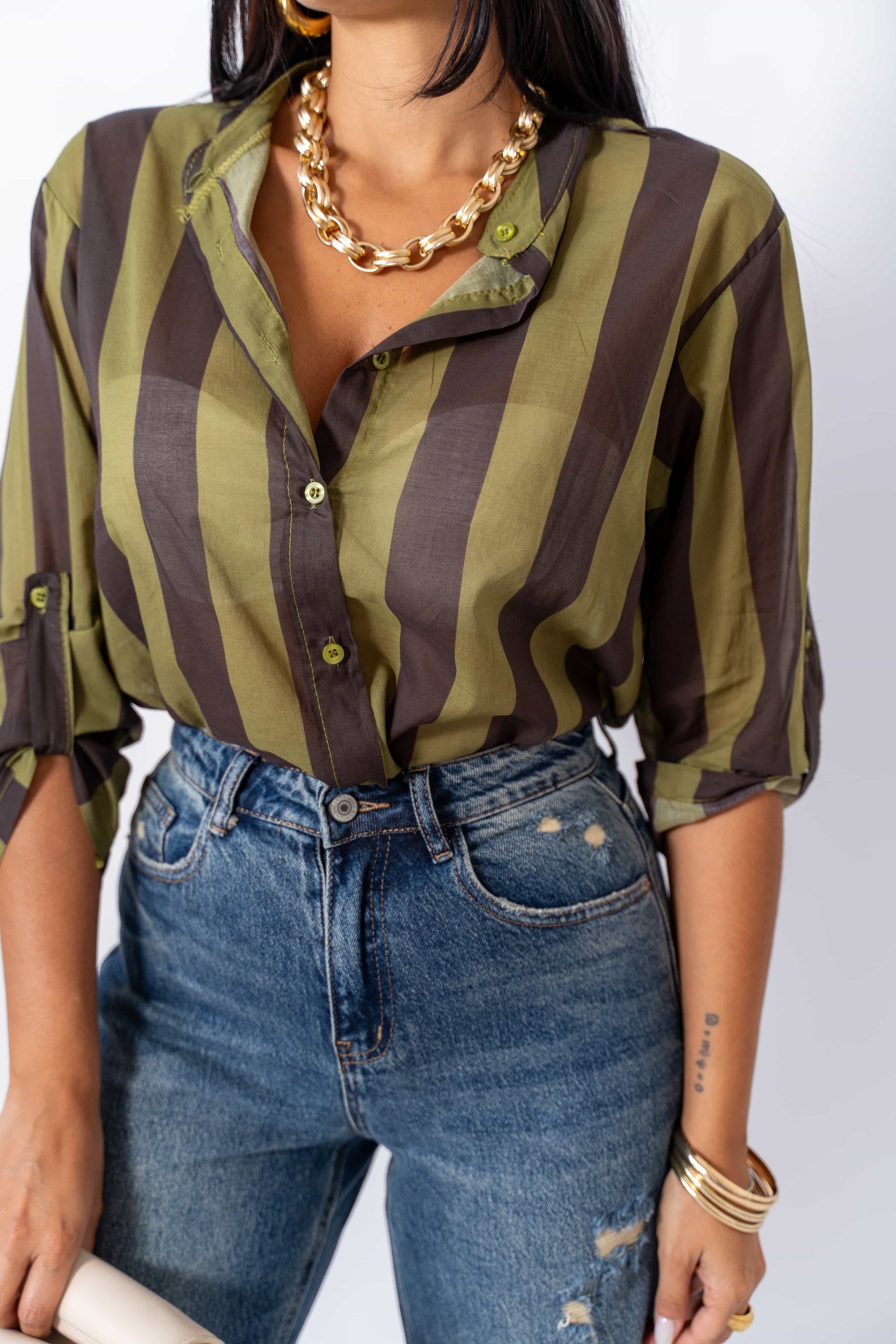 Camicia Line Green