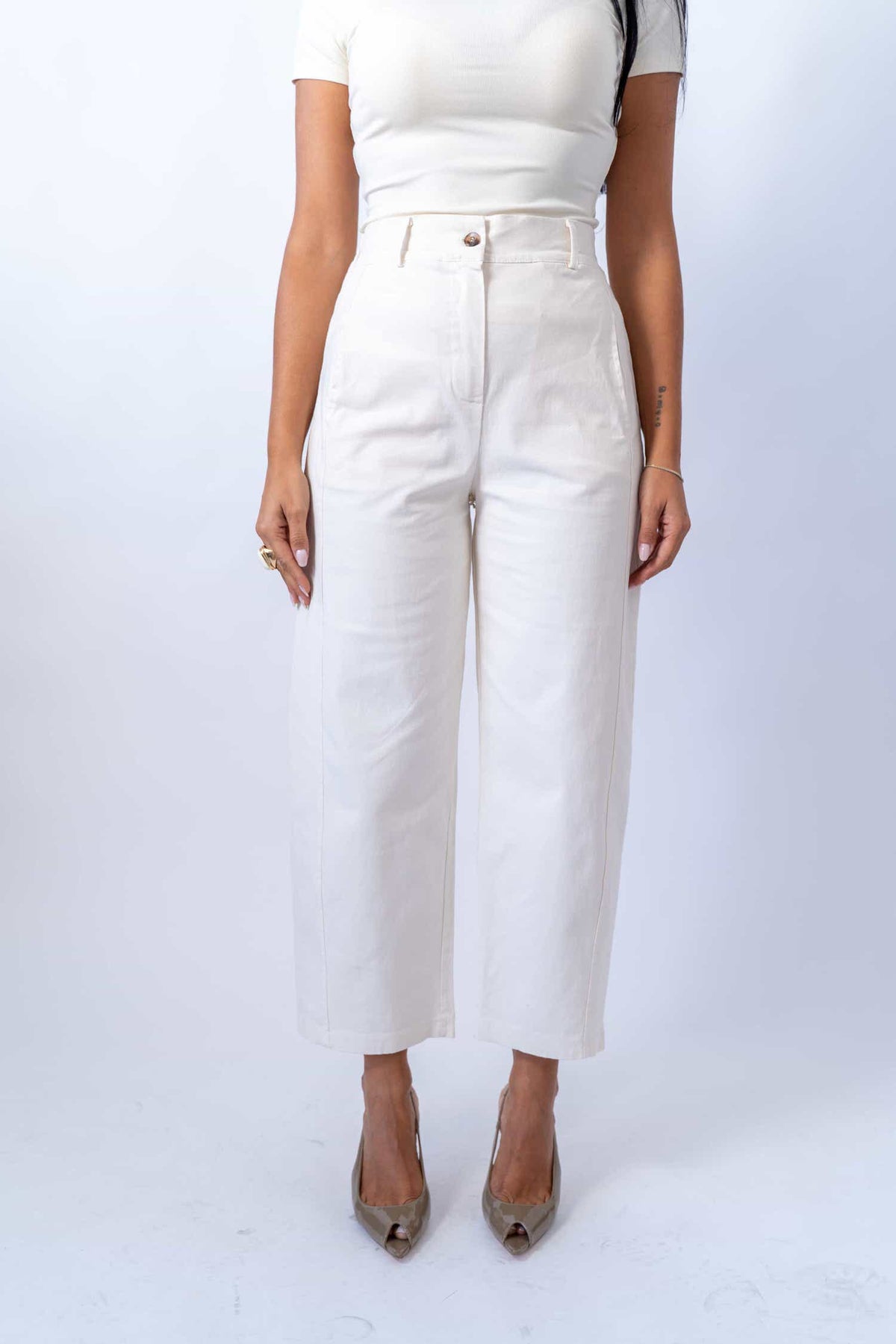 Pantalone Slouchy Cream