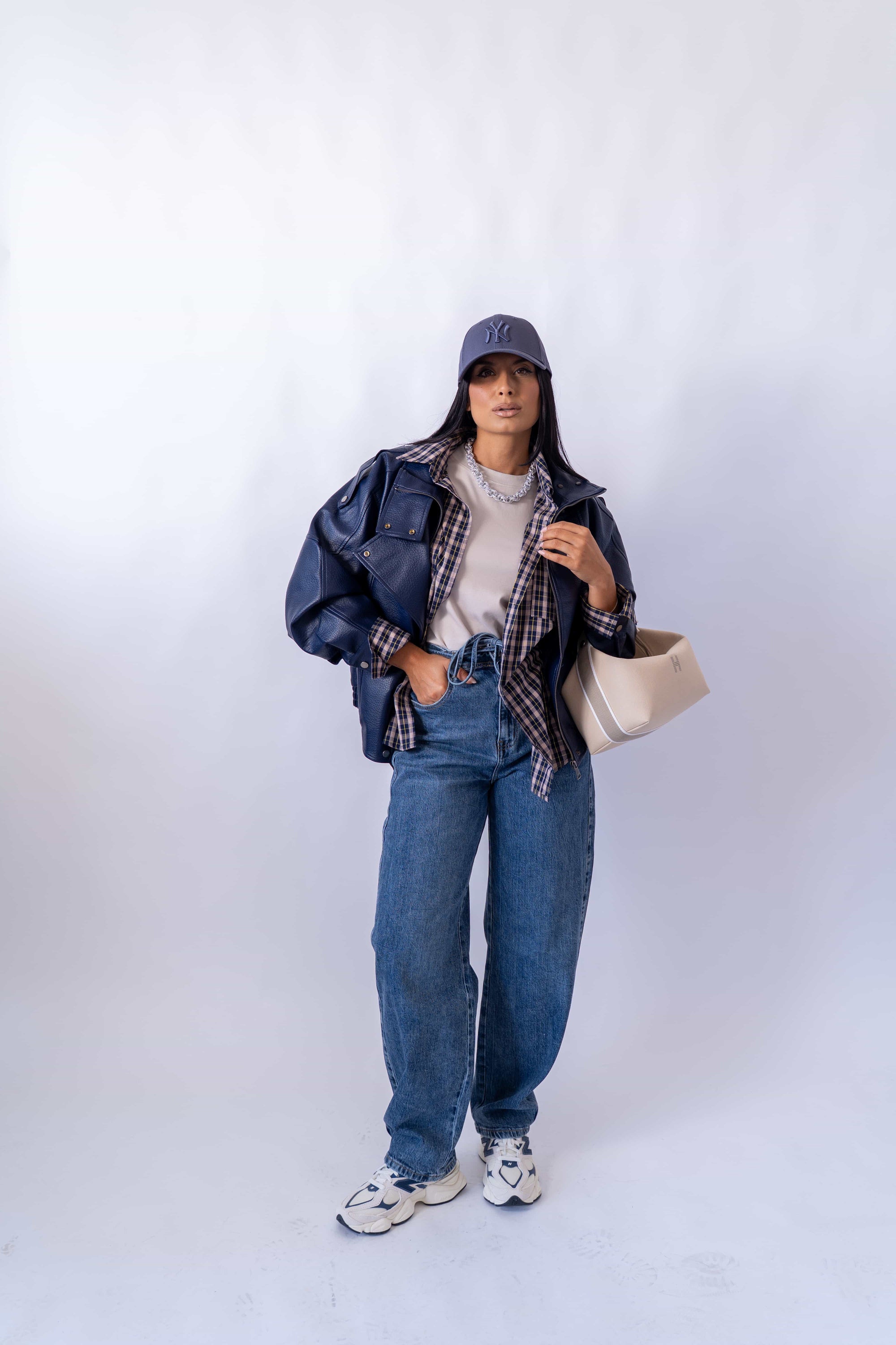 Giubbino Ecopelle Dark Blue