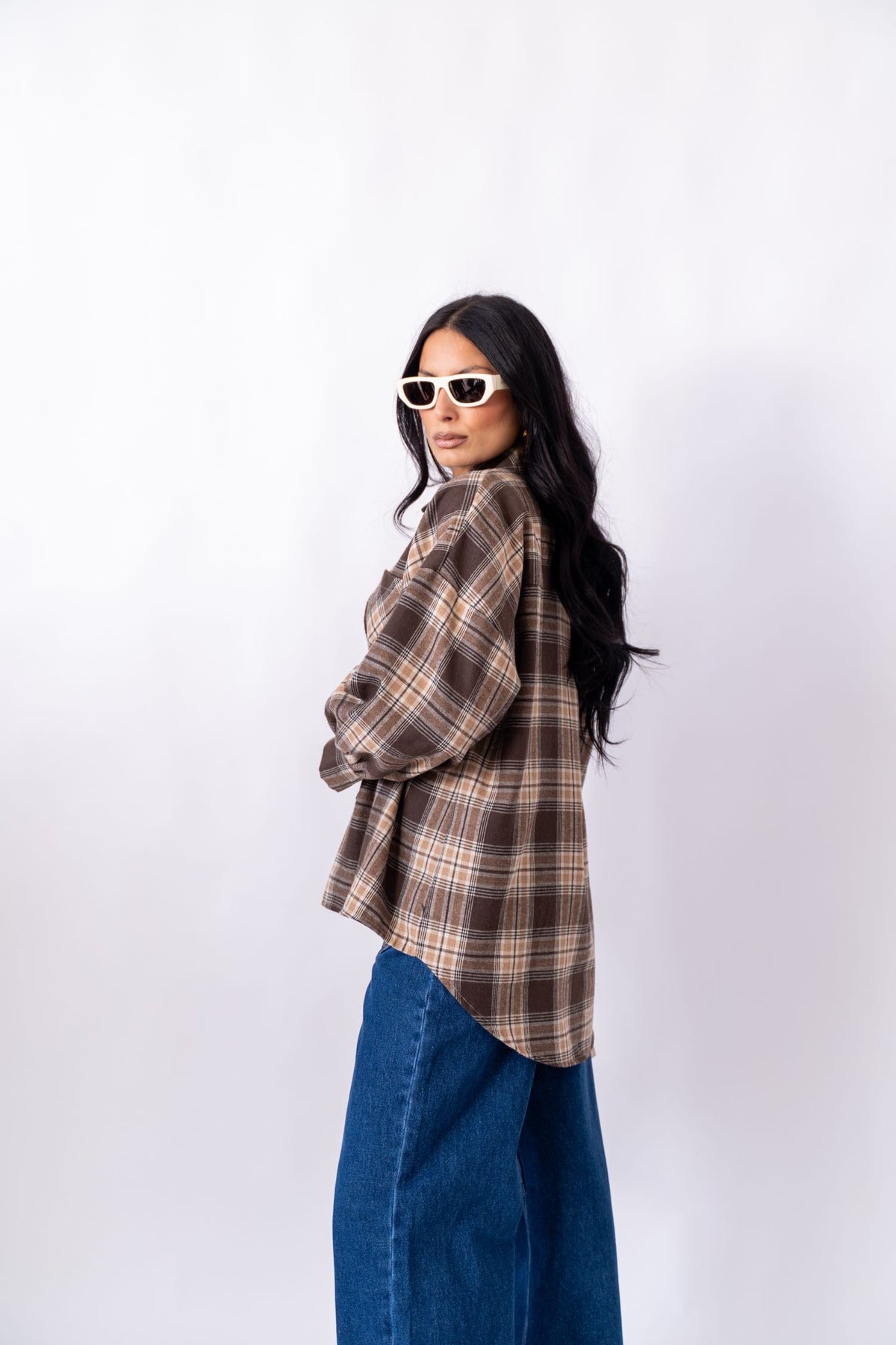 Camicia Over Square Brown