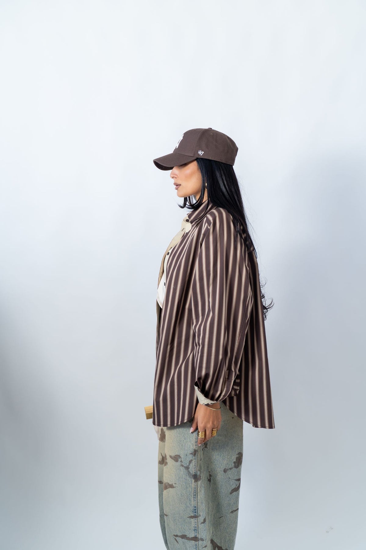 Camicia Strip Brown