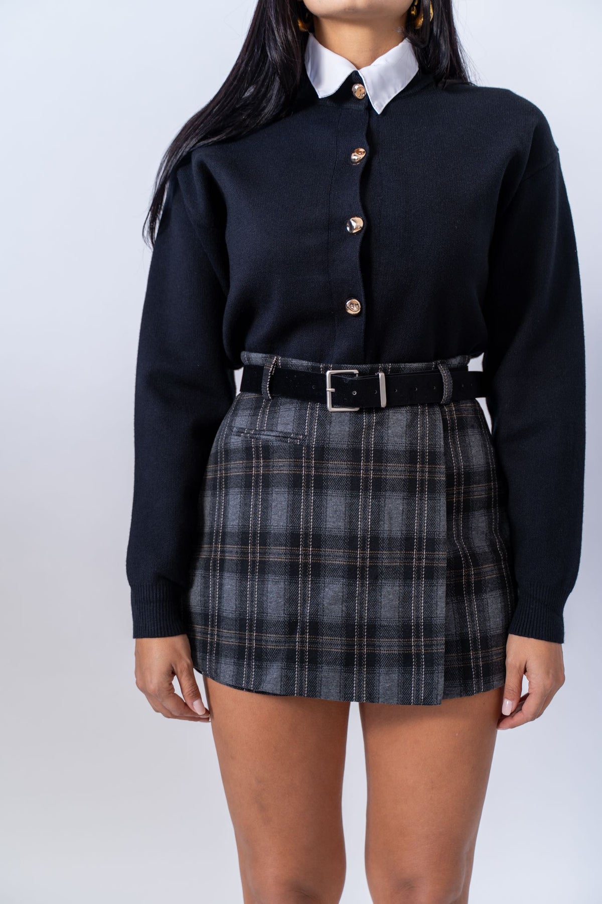 Cardigan Crop Black