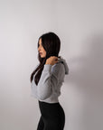 Felpa Crop Light Grey