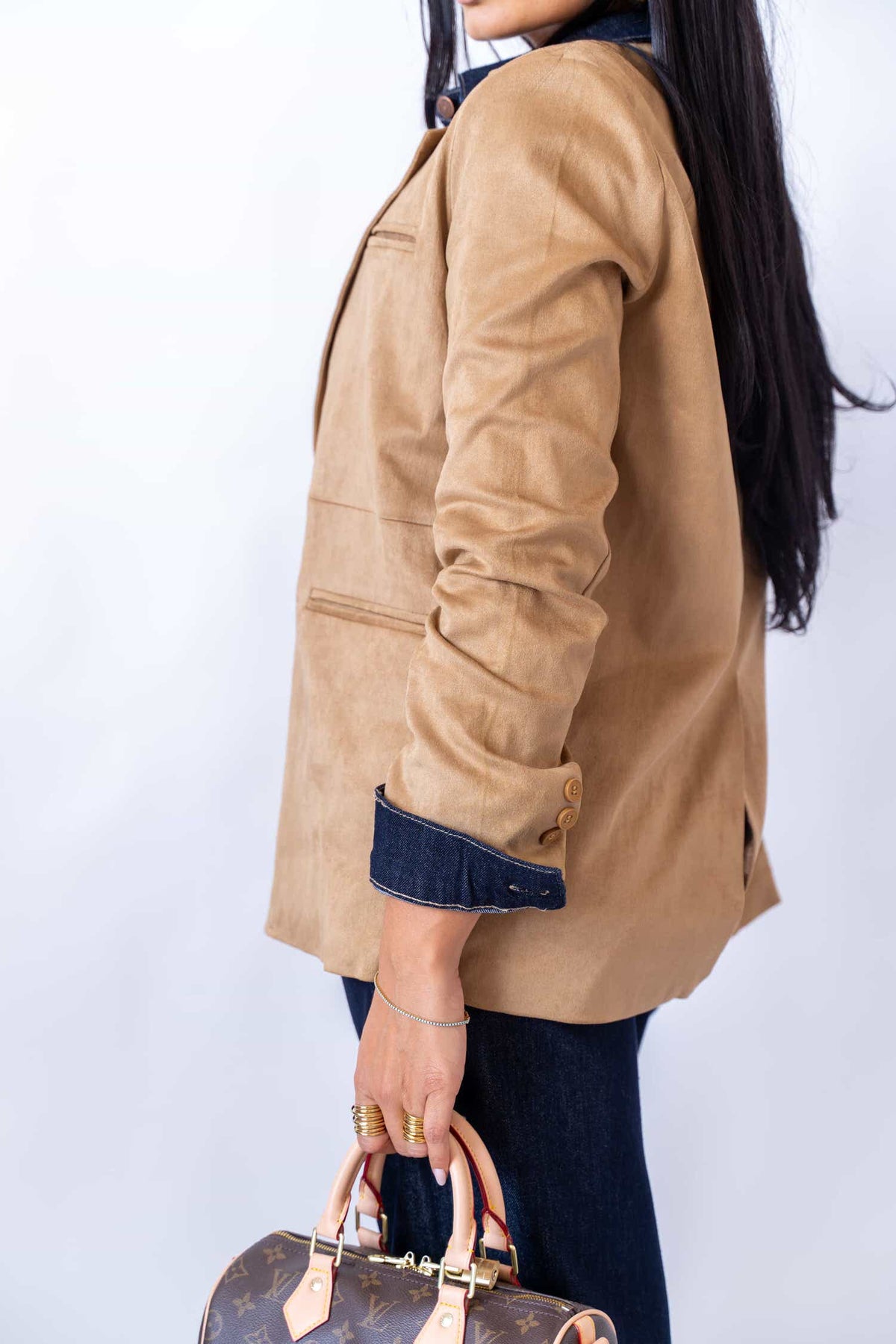 Giacca Eco camoscio Camel