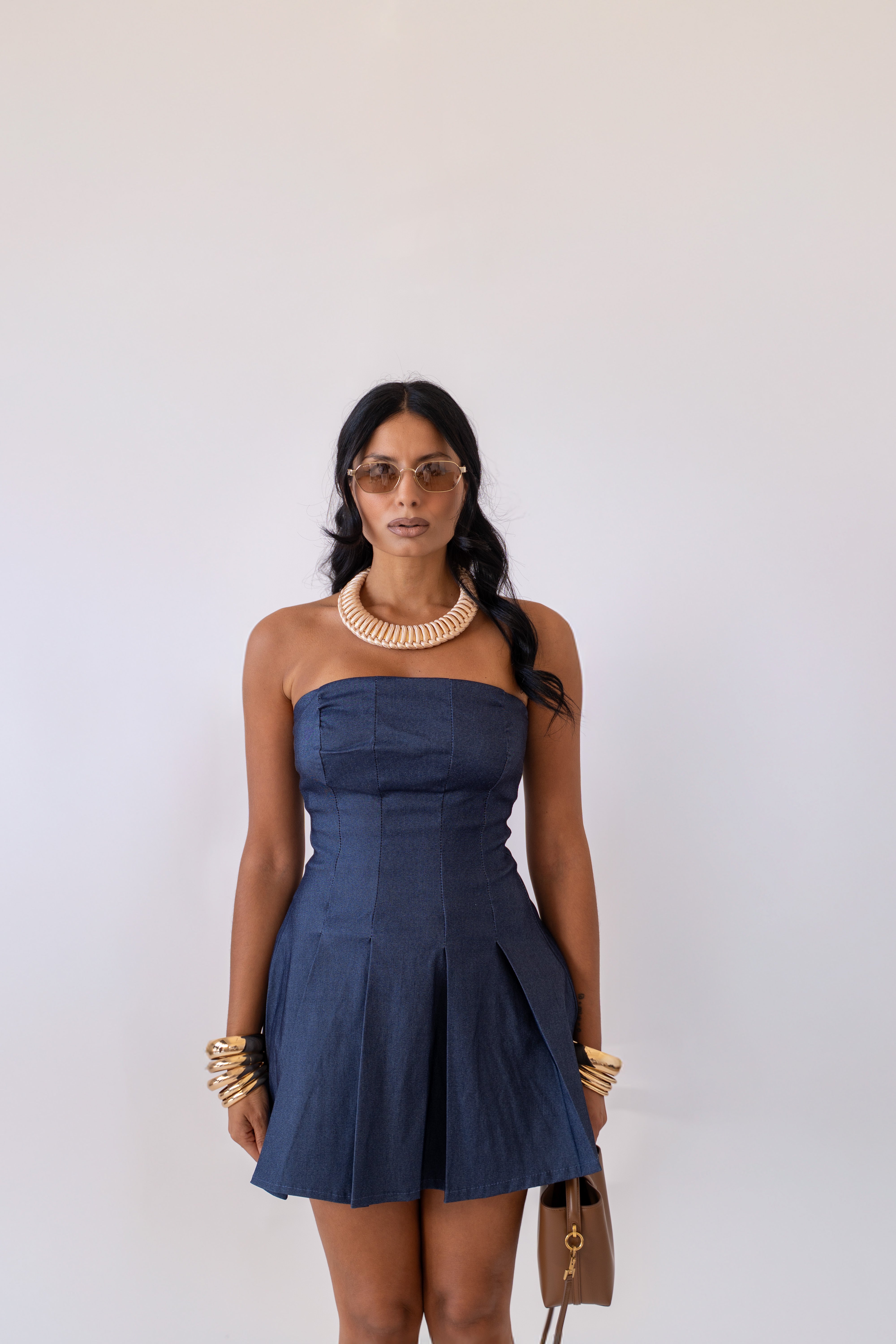 Mini Dress Effetto Denim