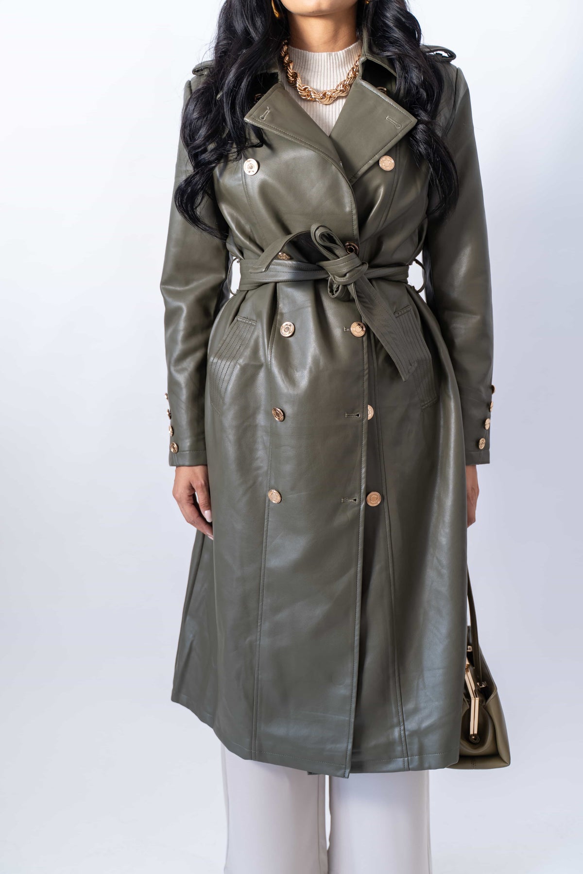 Trench Long Green