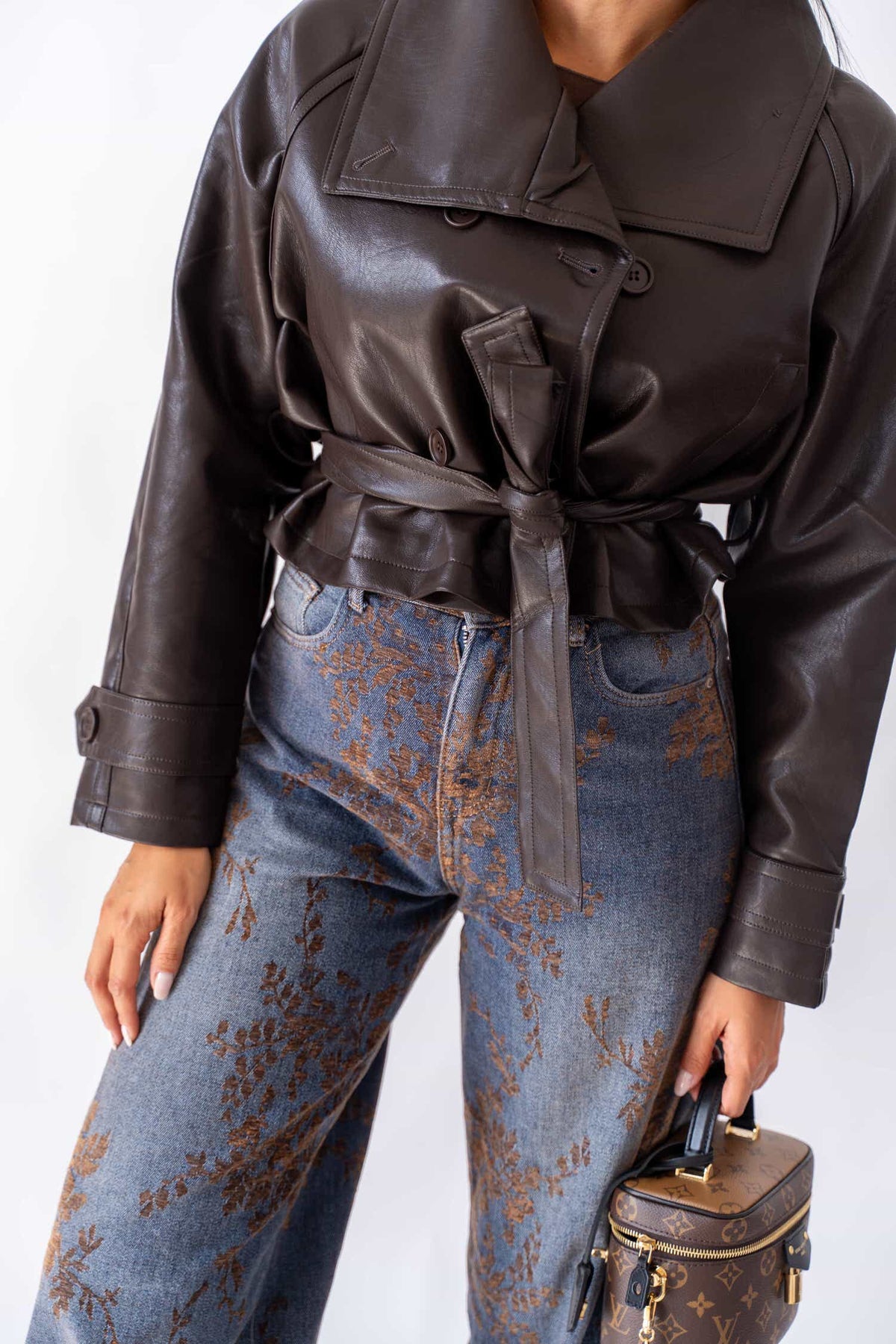 Giubbino Ecopelle Crop