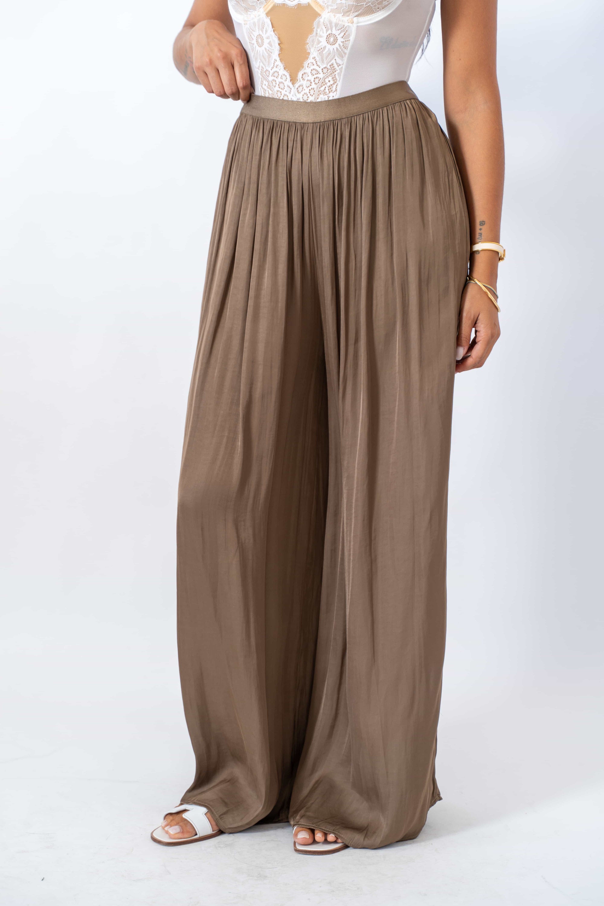Pantalone Satin Plissè