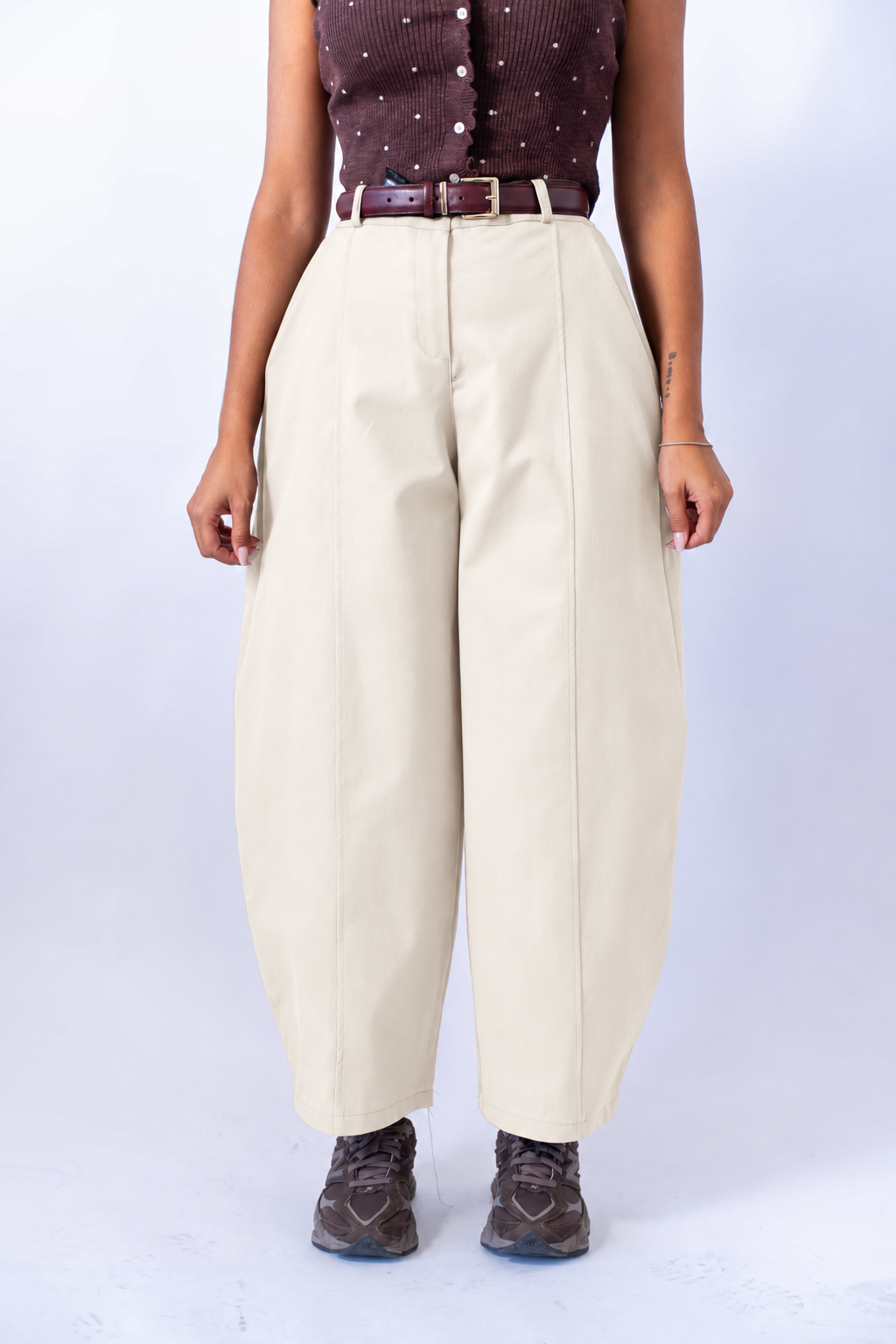 Pantalone Balloon Line Beige