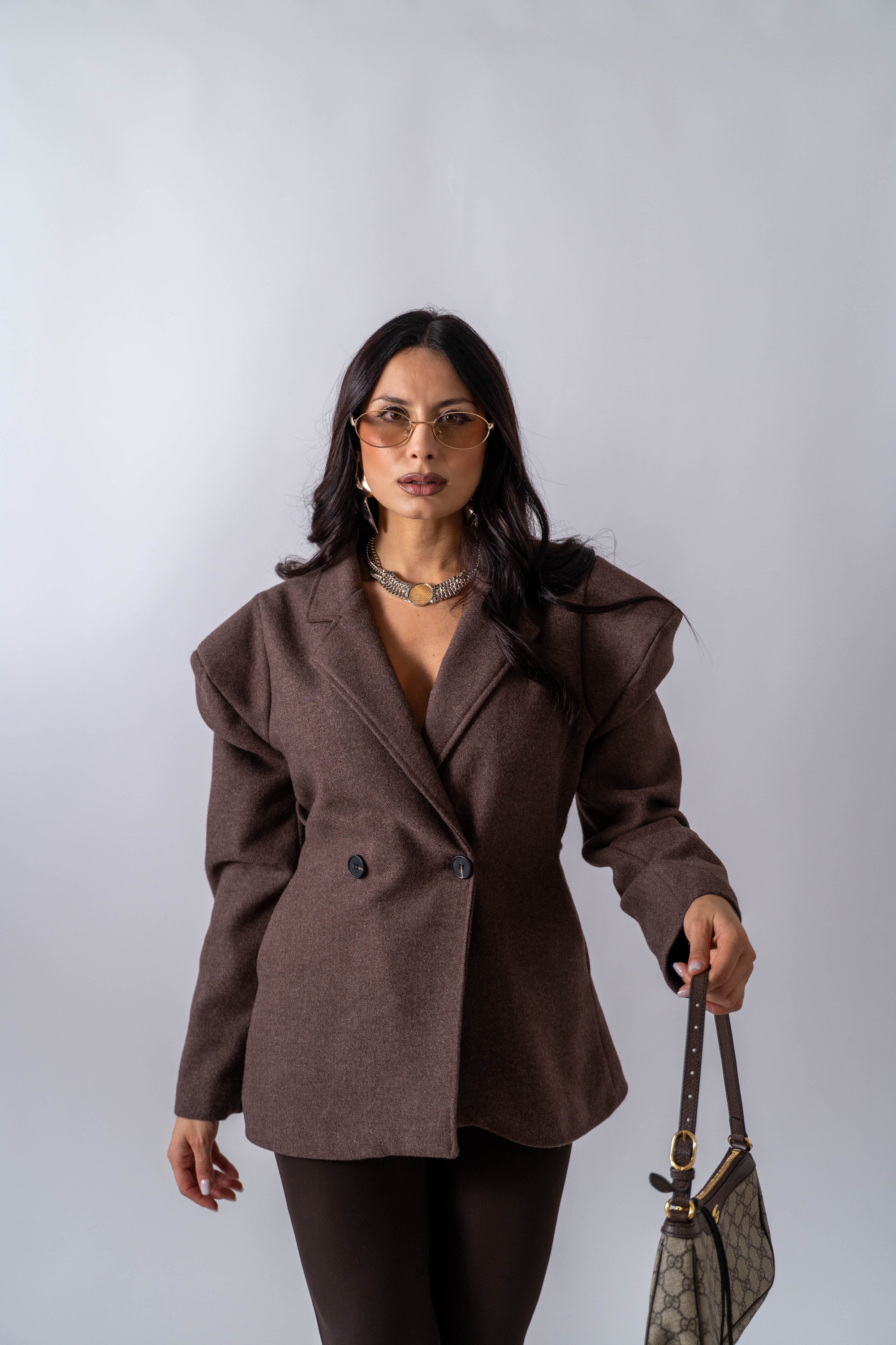 Giacca Doppiopetto Coffee