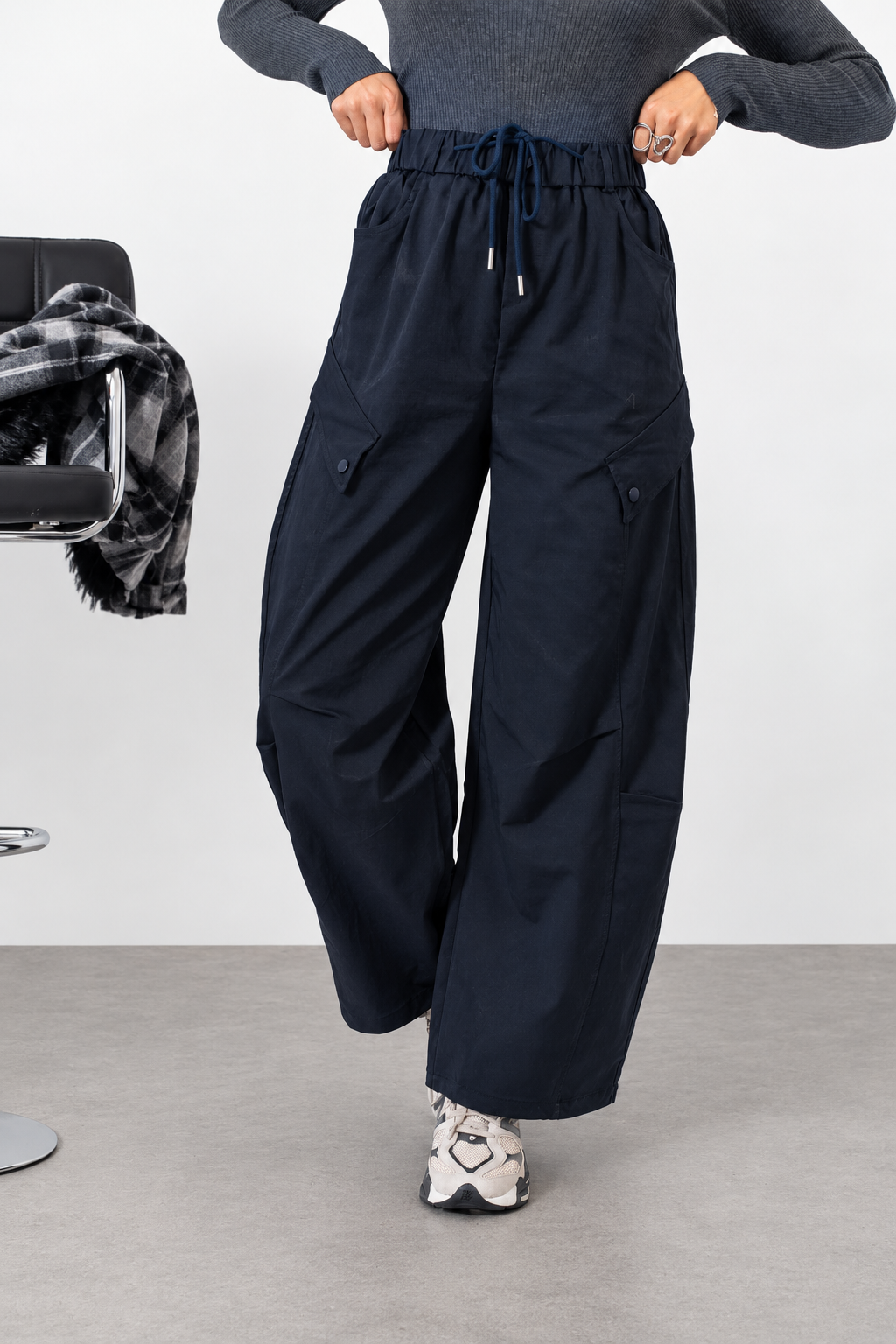 Pantalone Slouchy Black