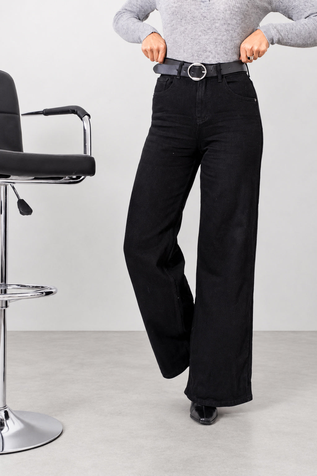Jeans Wide Leg Black